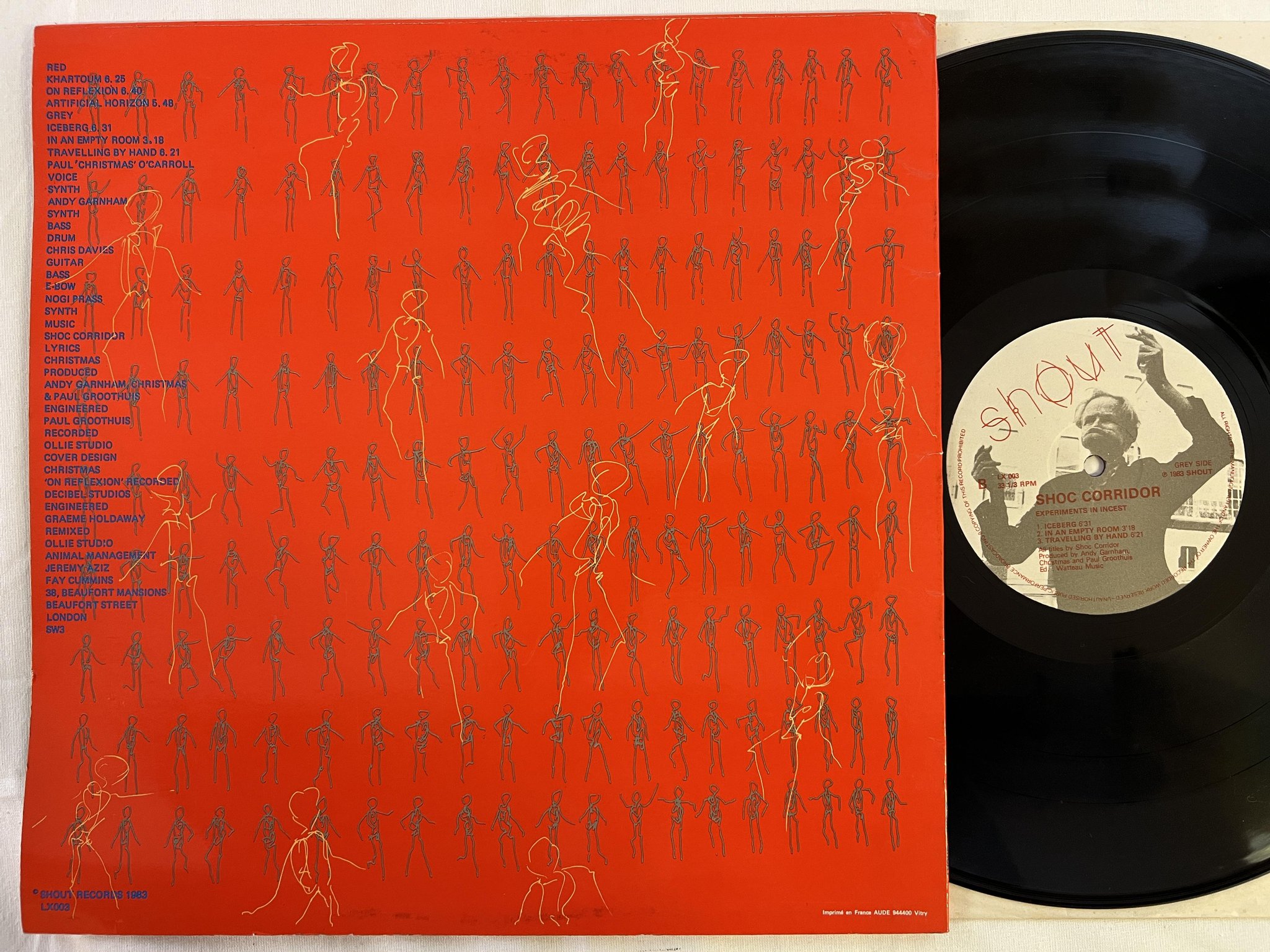 Omslagsbild för skivan SHOC CORRIDOR Experiments In Incest LP -83 UK SHOUT LX 003 ** rare **