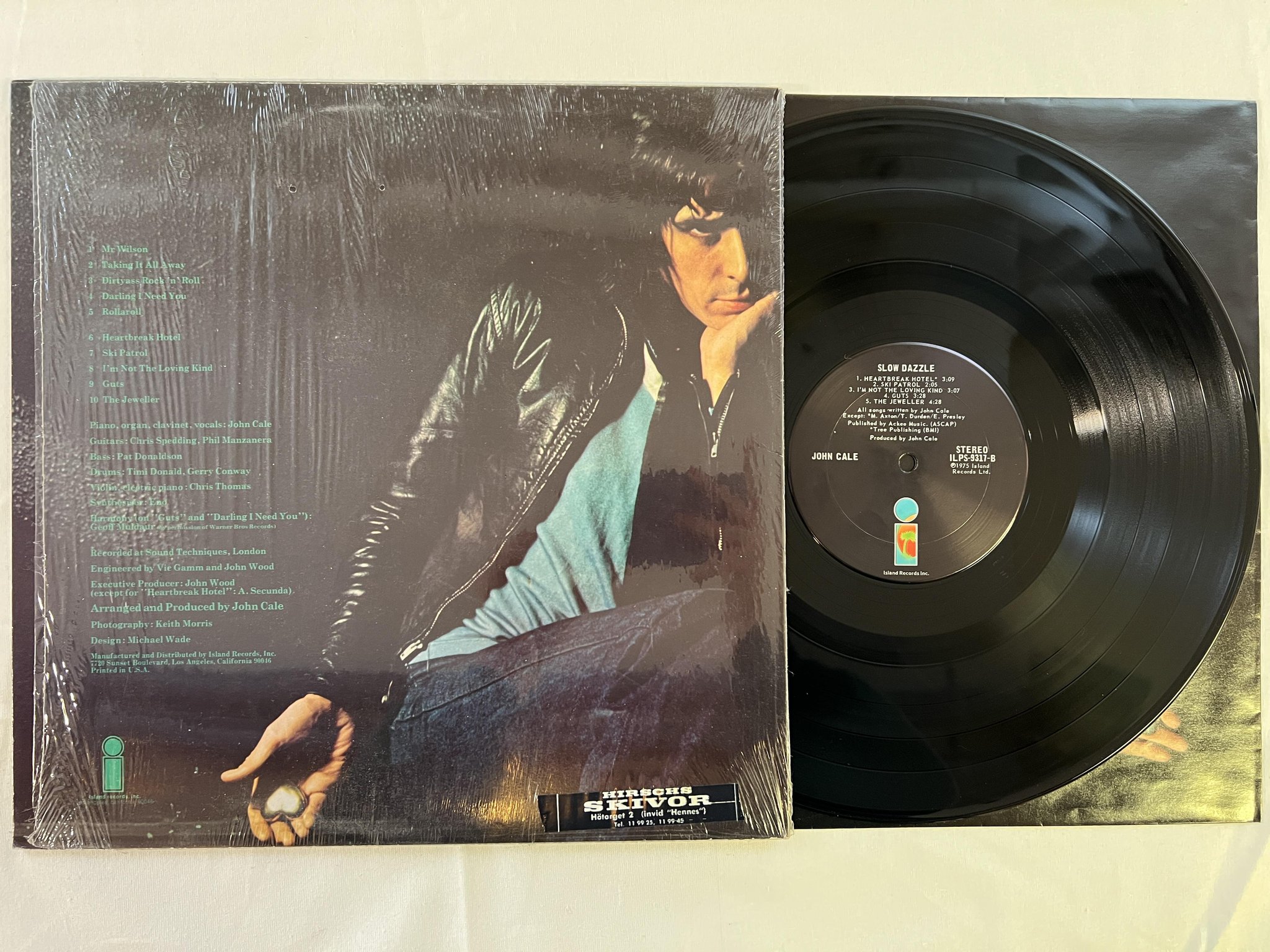 Omslagsbild för skivan JOHN CALE slow dazzle LP -75 US ISLAND ILPS 9317