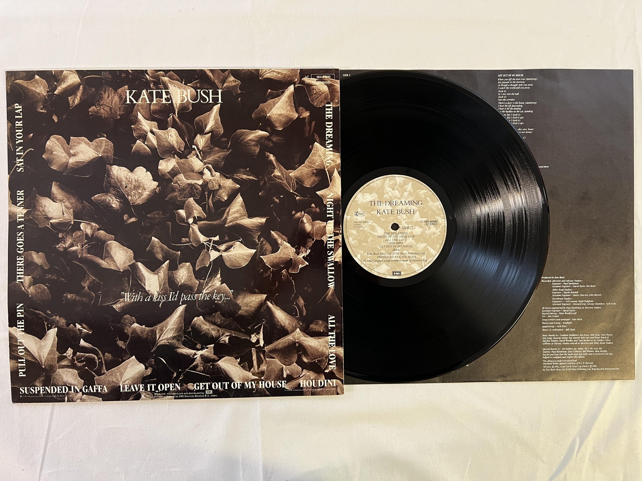 Omslagsbild för skivan KATE BUSH the dreaming LP -82 EEC emi 1c 064-64589