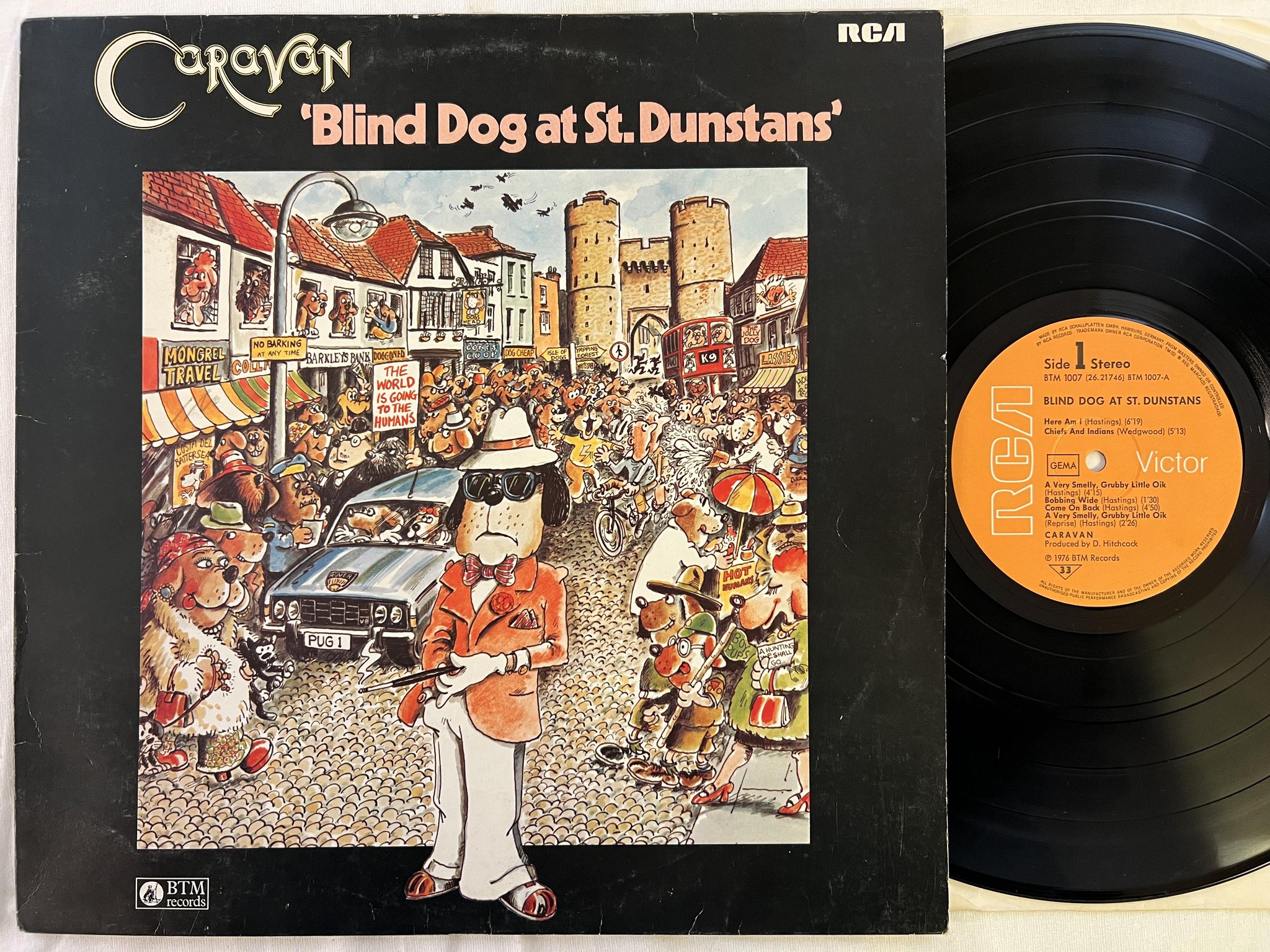 Omslagsbild för skivan CARAVAN blind dog at St Dunstans LP -76 Ger RCA BTM 1007