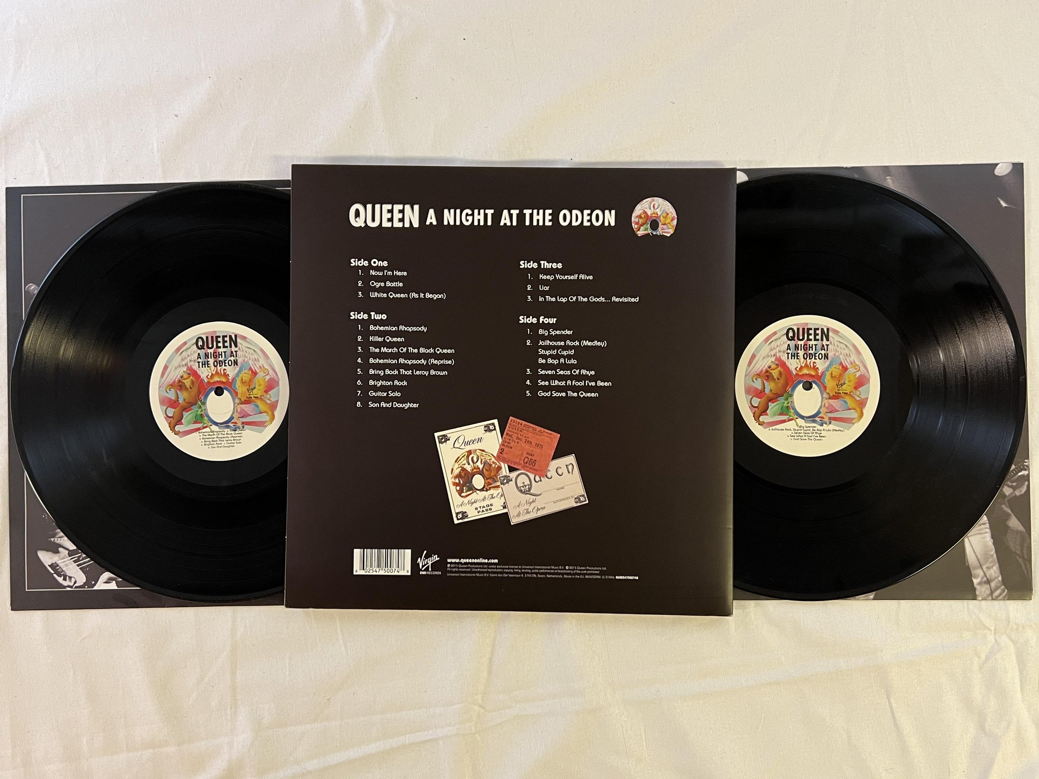 Omslagsbild för skivan QUEEN A Night At The Odeon 2xLP 2015 VIRGIN 180gram EMI 0602547500748