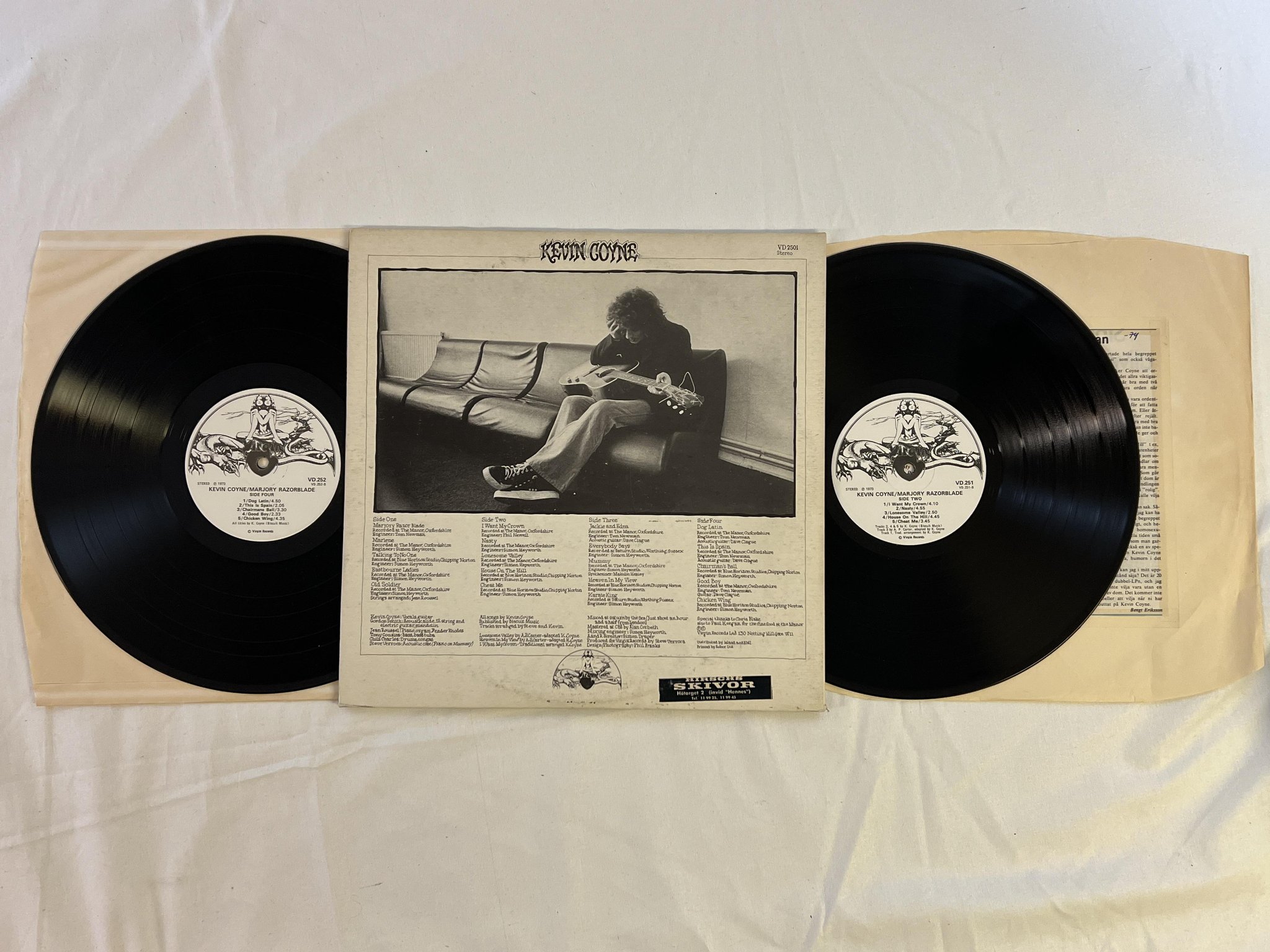 Omslagsbild för skivan KEVIN COYNE marjory razorblade 2xLP -73 UK VIRGIN VD2501