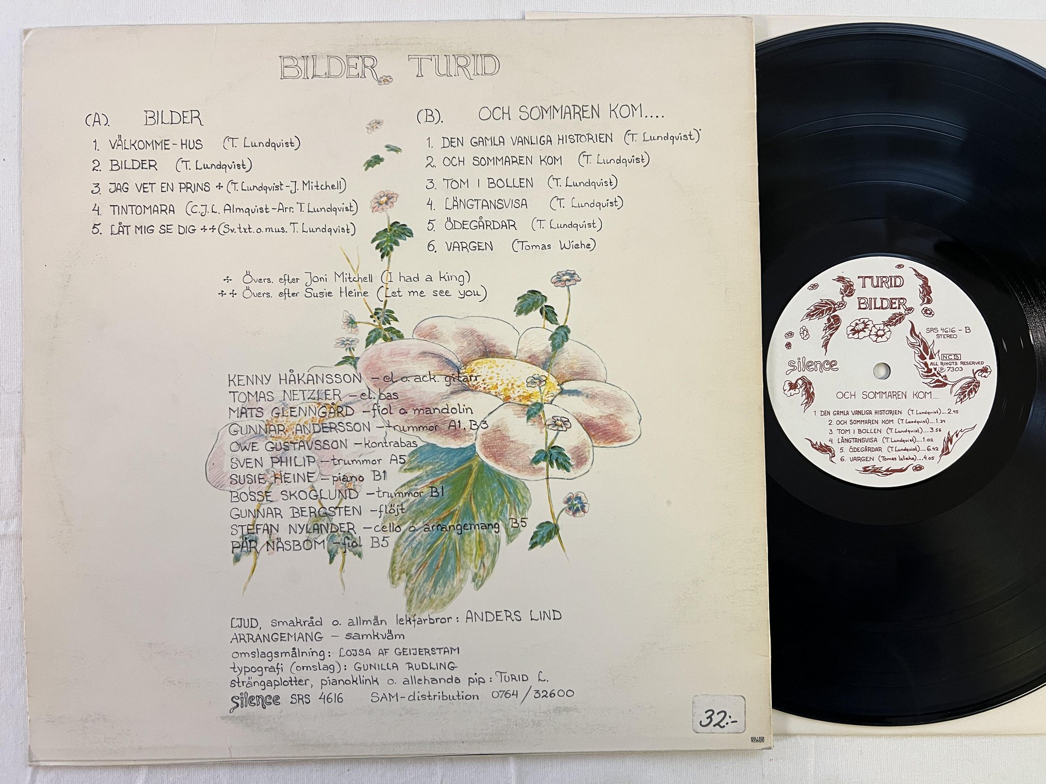 Omslagsbild för skivan TURID bilder LP -73 Swe SILENCE SRS 4616