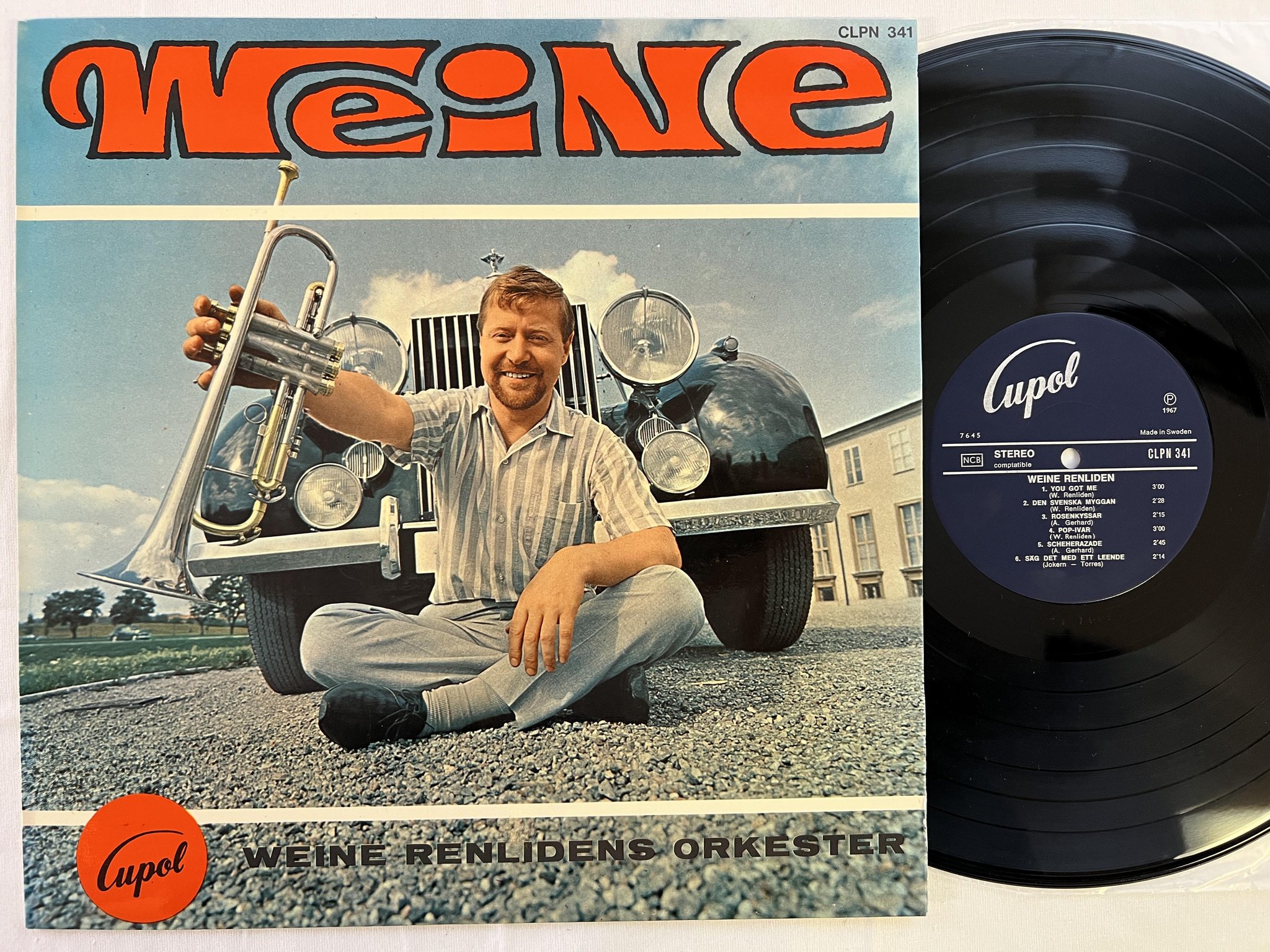 Omslagsbild för skivan WEINE RENLIDEN ORKESTER weine LP -67 CUPOL CLPN 341 ** rare groove **