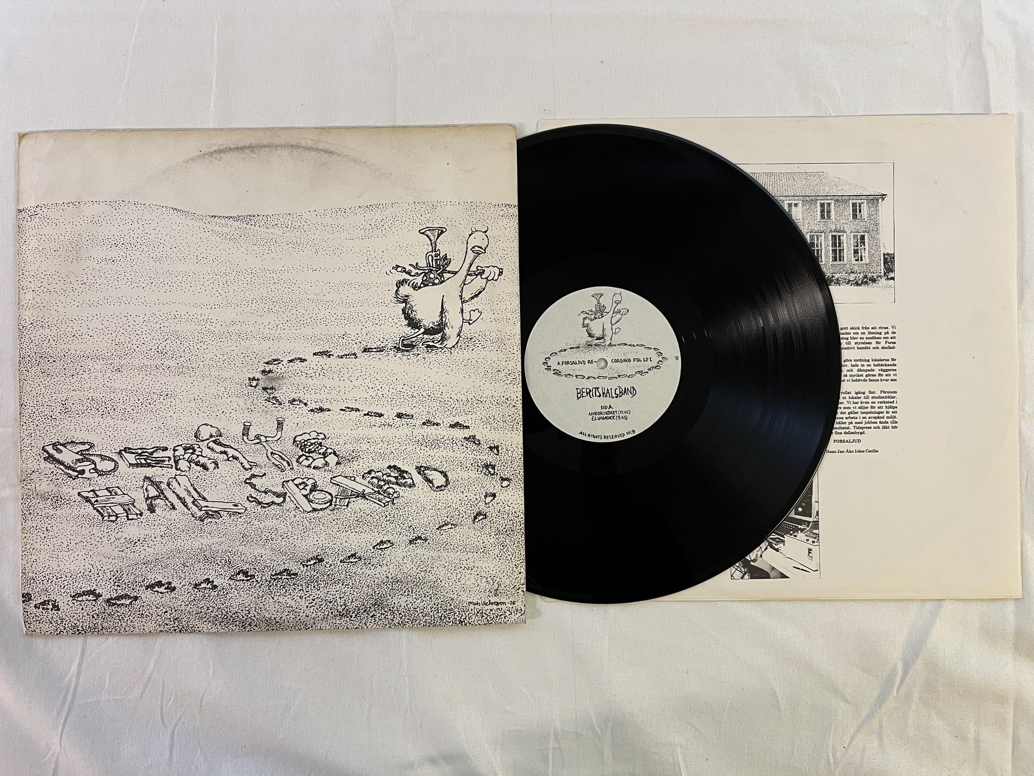 Omslagsbild för skivan BERITS HALSBAND s/t LP -75 Swe FORSALJUD FOL LP 1 * RARE *