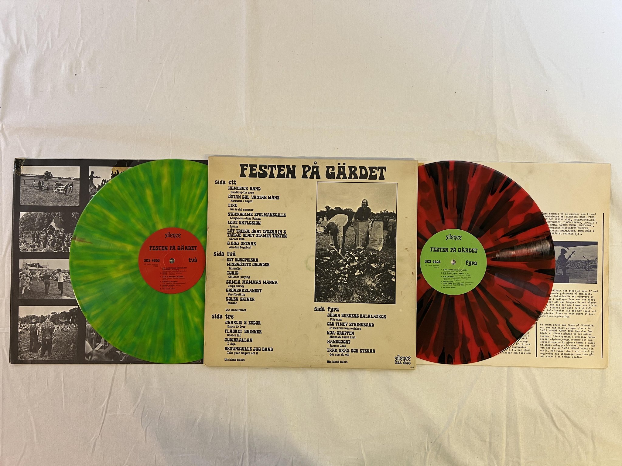 Omslagsbild för skivan V/A FESTEN PÅ GÄRDET 2xLP -71 Swe SILENCE SRS 4603 ** rare prog **