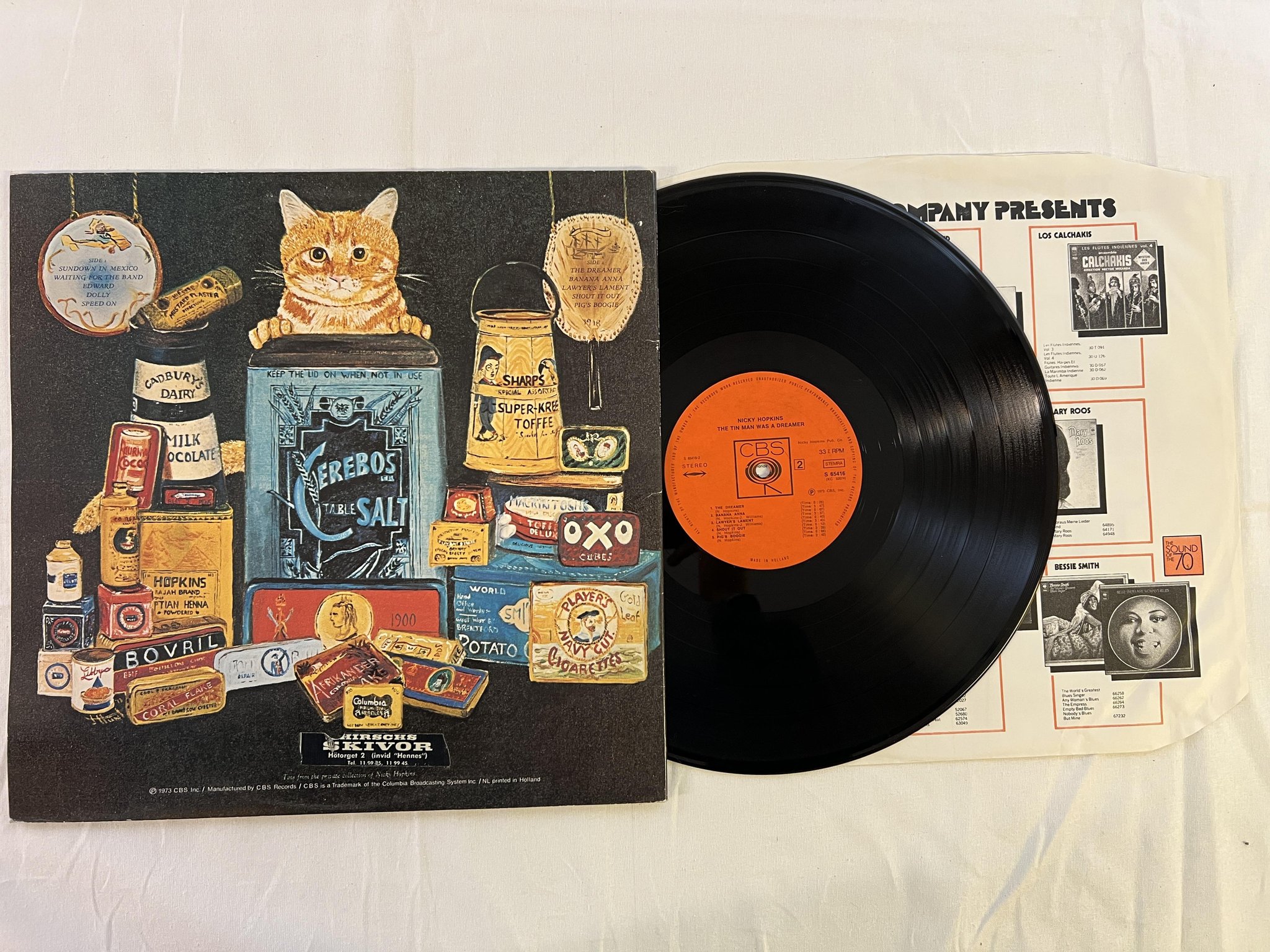 Omslagsbild för skivan NICKY HOPKINS The Tin Man Was A Dreamer LP -73 Hol CBS S 65416