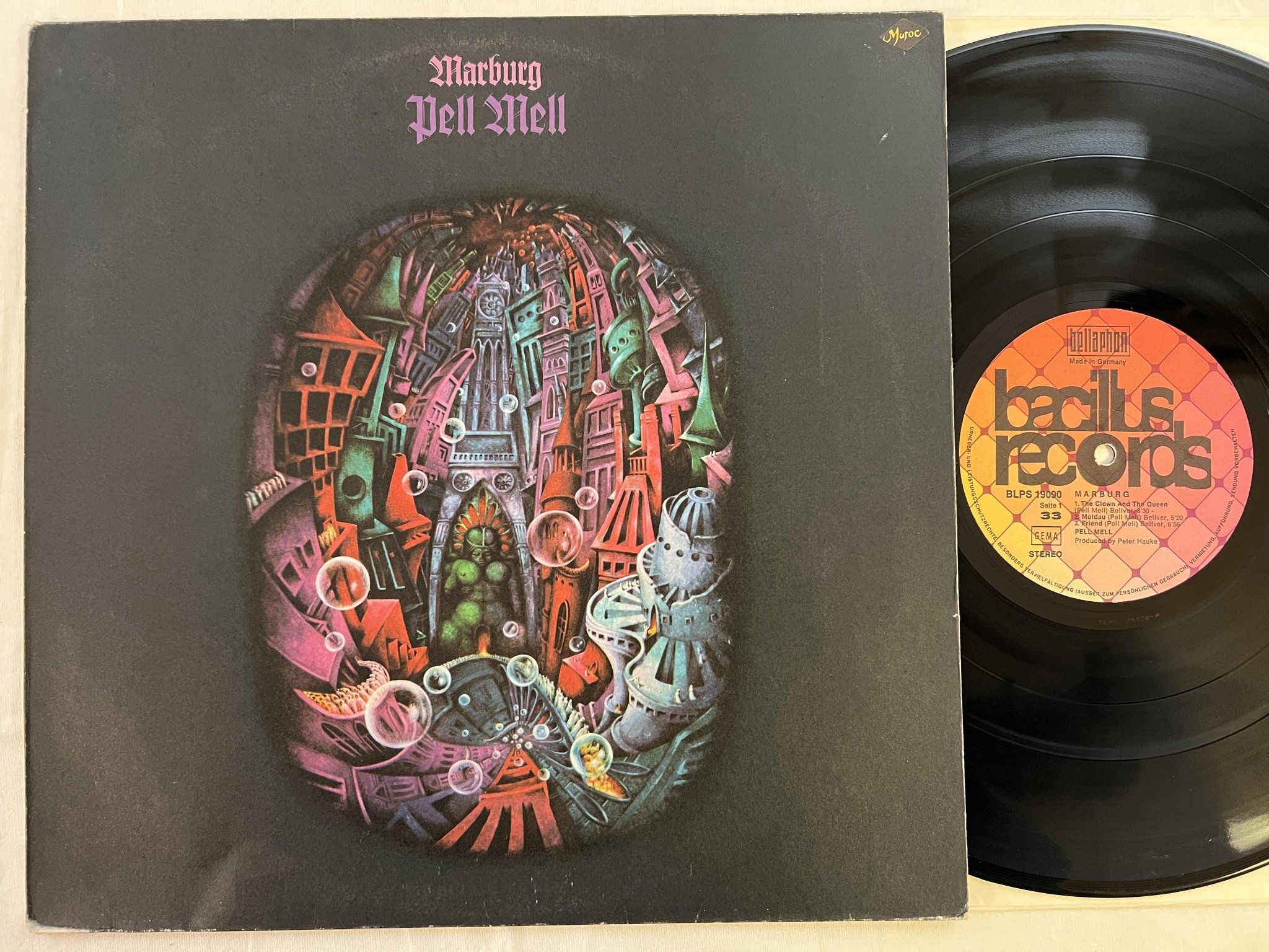 Omslagsbild för skivan PELL MELL Marburg LP -72 Ger BACILLUS BLPS 19090 * krautrock *