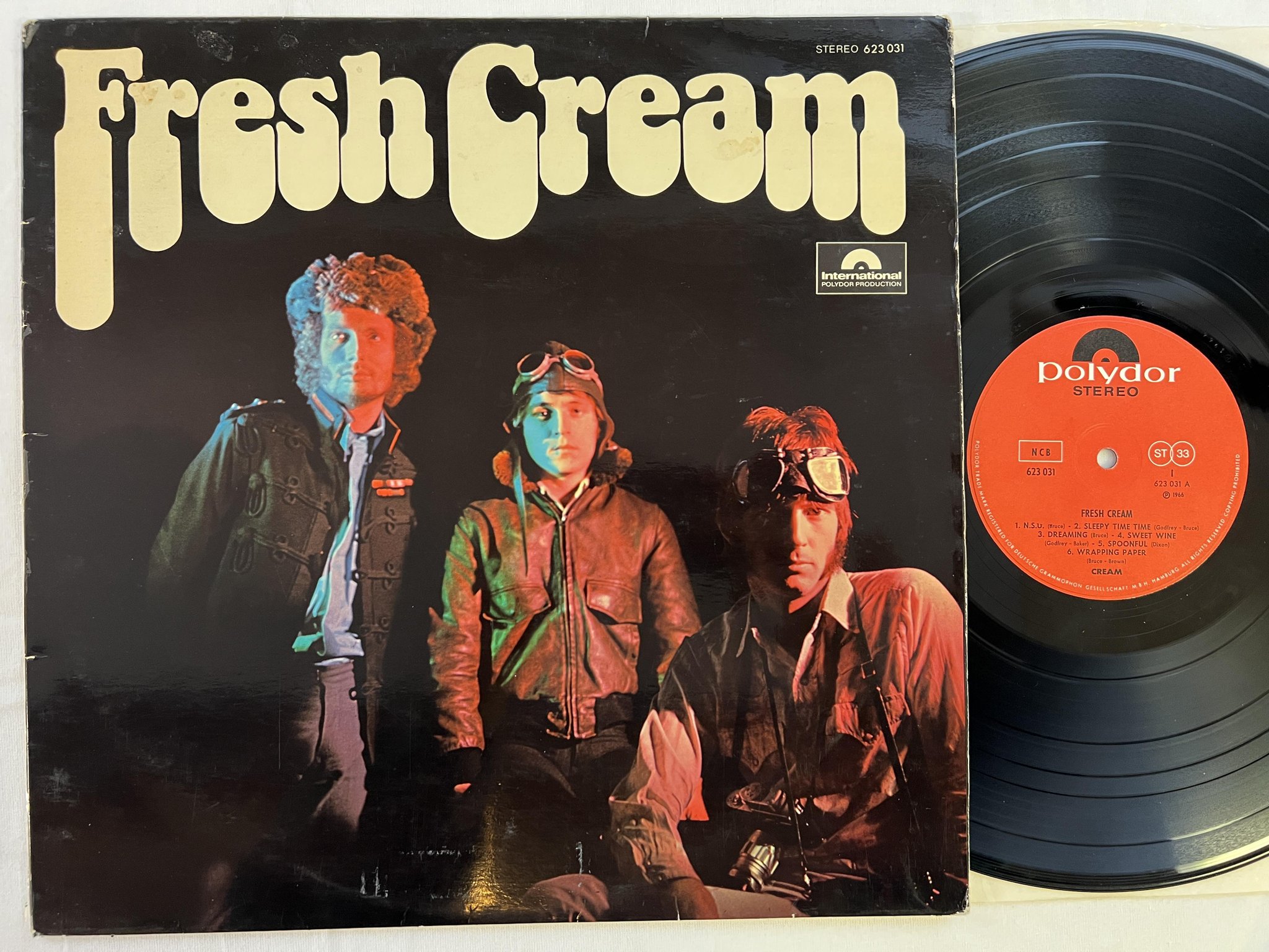 Omslagsbild för skivan CREAM fresh cream LP -66 ncb POLYDOR 623031