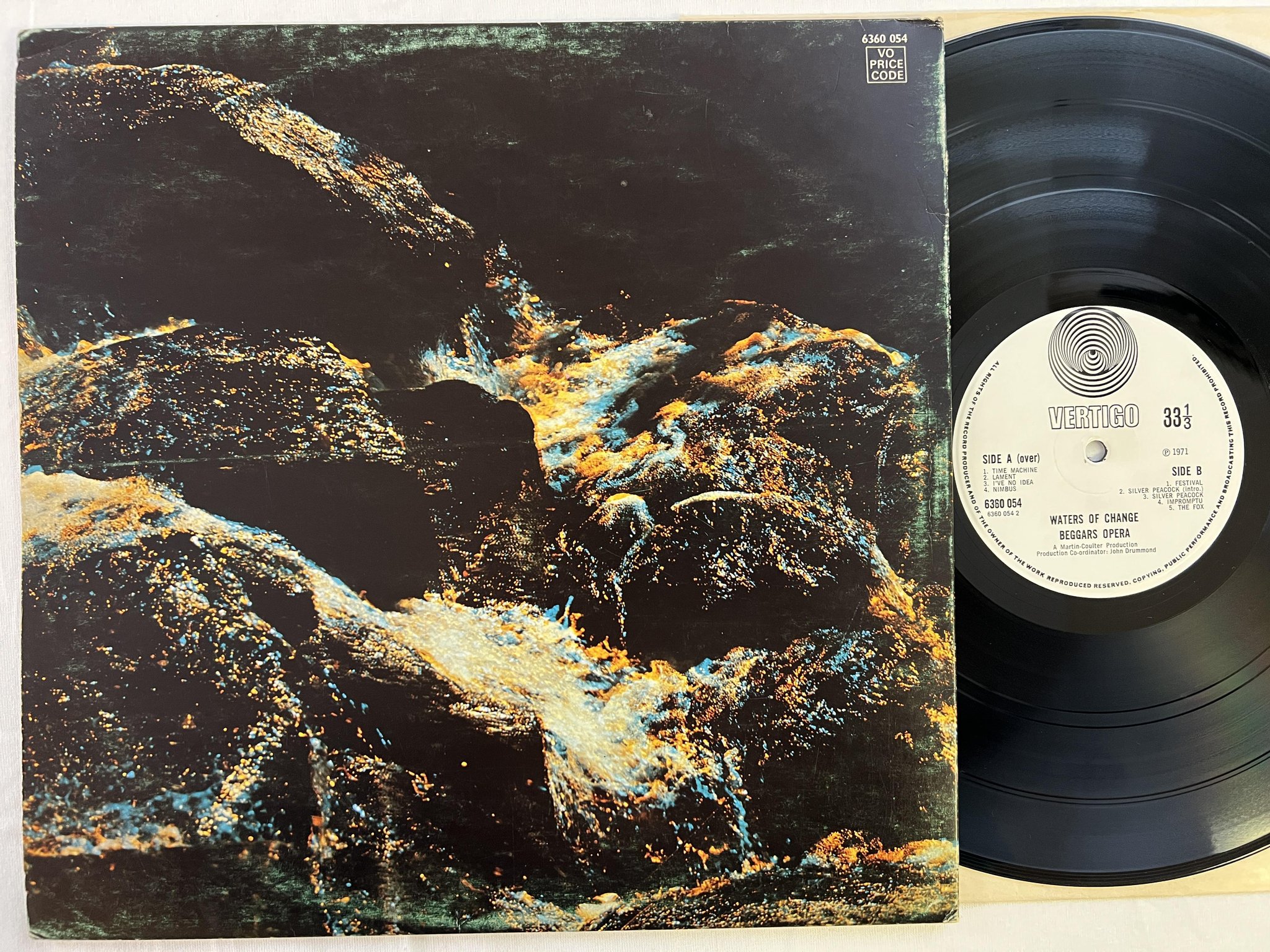 Omslagsbild för skivan BEGGARS OPERA waters of change LP -71 UK VERTIGO 6360 054