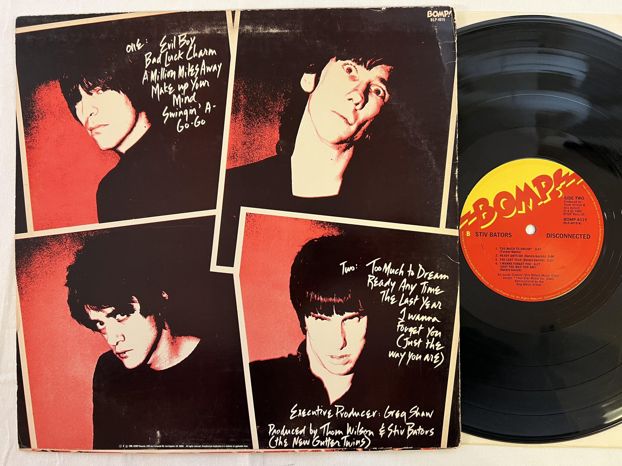 Omslagsbild för skivan STIV BATORS disconnected LP US BOMP!  BLP-4015 ** power pop **