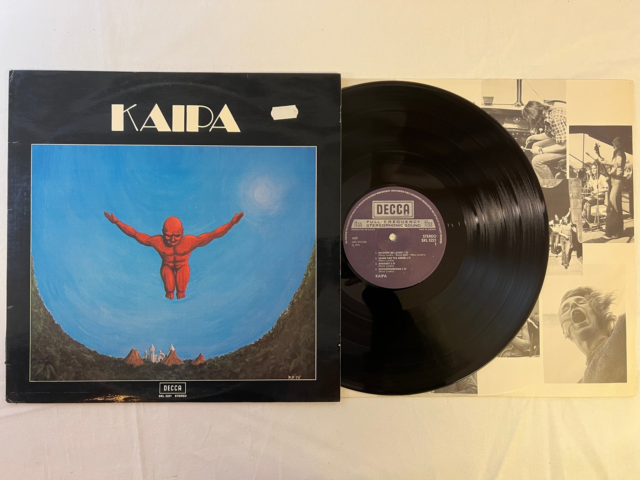 Omslagsbild för skivan KAIPA s/t LP -75 Swe DECCA SKL 5221 