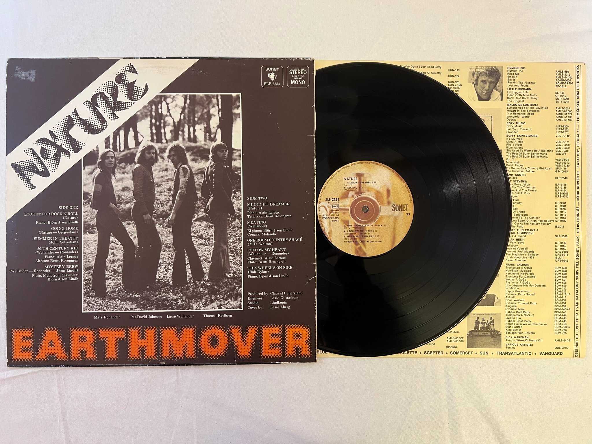 Omslagsbild för skivan NATURE s/t LP -74 Swe SONET SLP 2554