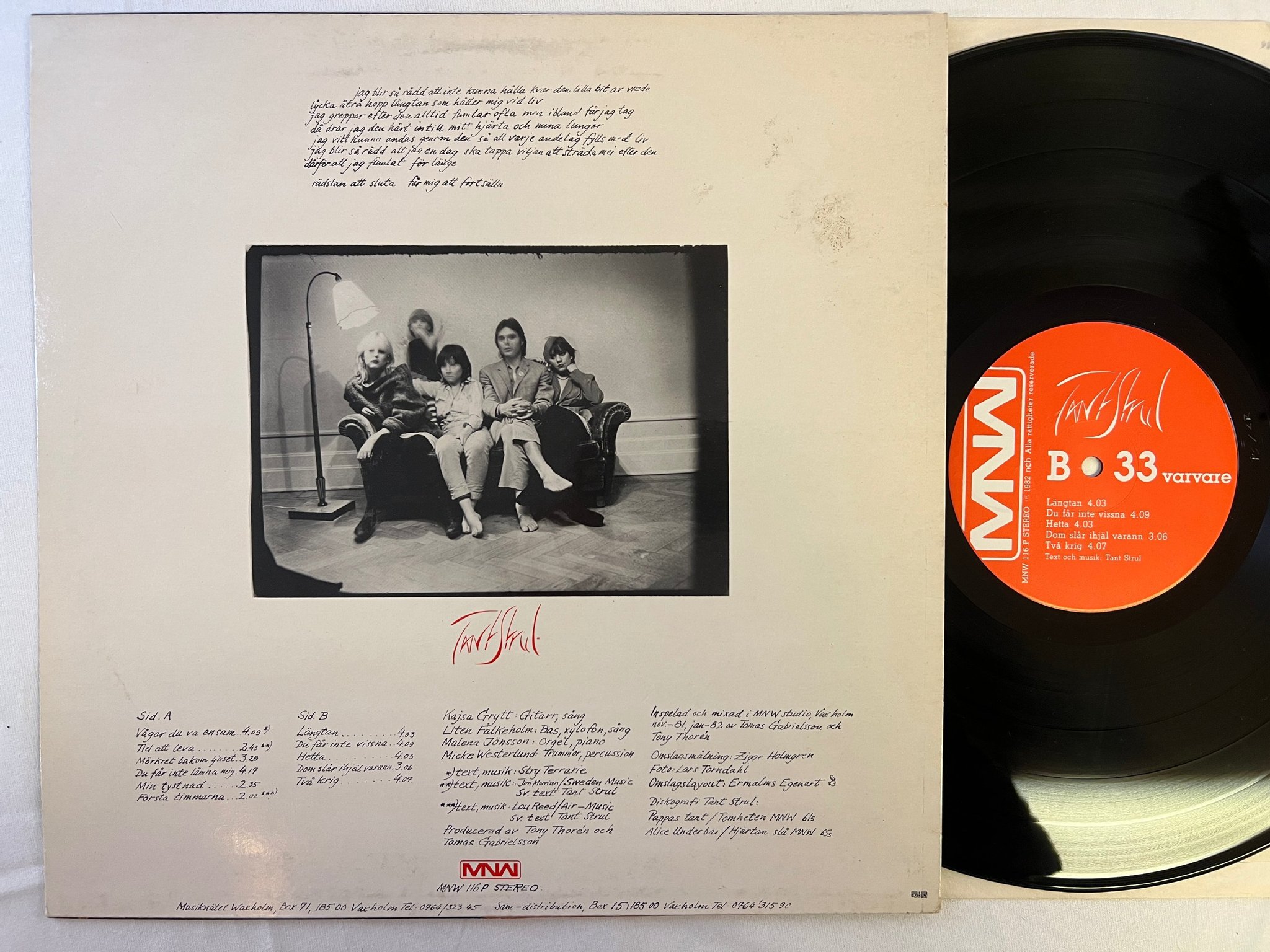 Omslagsbild för skivan TANT STRUL s/t LP -82 MNW 116 P 