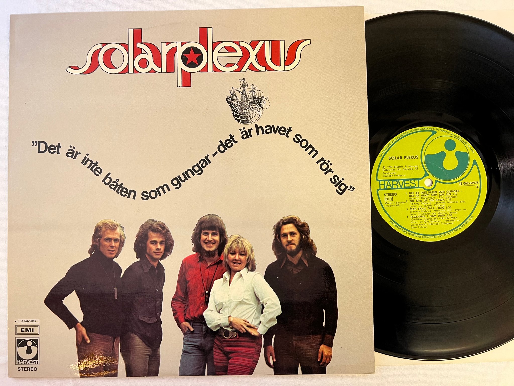 Omslagsbild för skivan SOLAR PLEXUS det är inte båten som gungar... LP -74 HARVEST 4E 062-34975