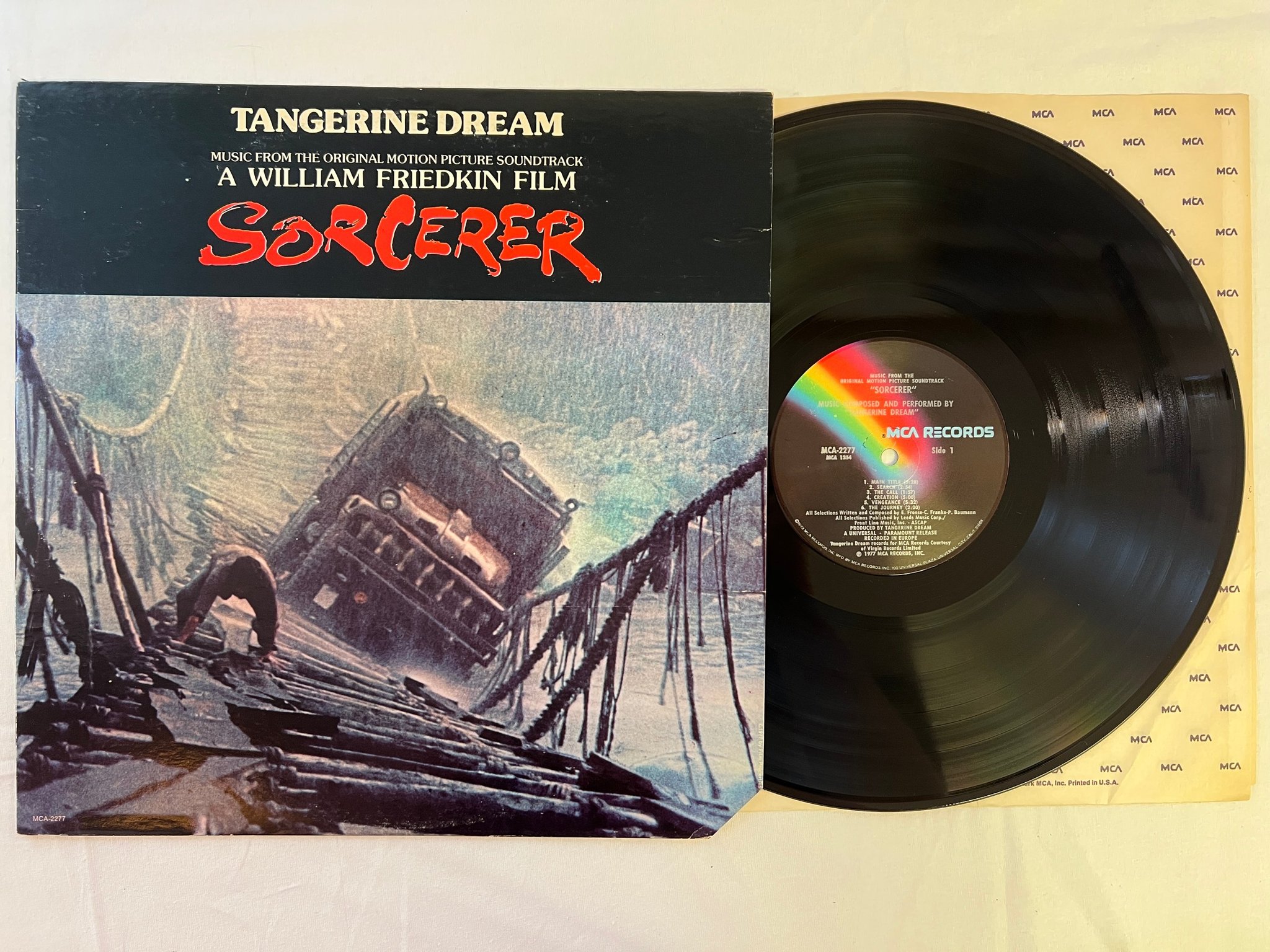 Omslagsbild för skivan TANGERINE DREAM SORCERER  LP -77 MCA-2277  soundtrack