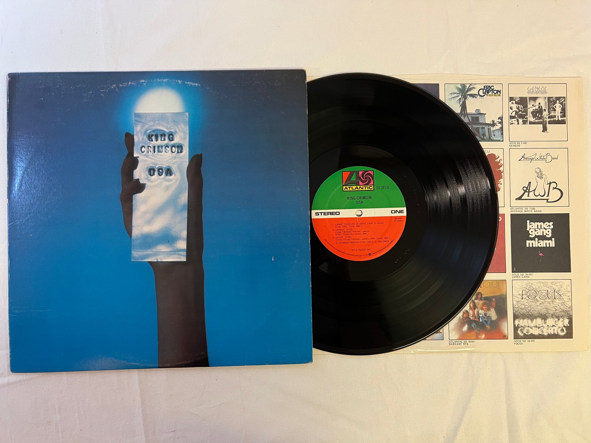 Omslagsbild för skivan KING CRIMSON USA LP -75 US ATLANTIC SD 18136