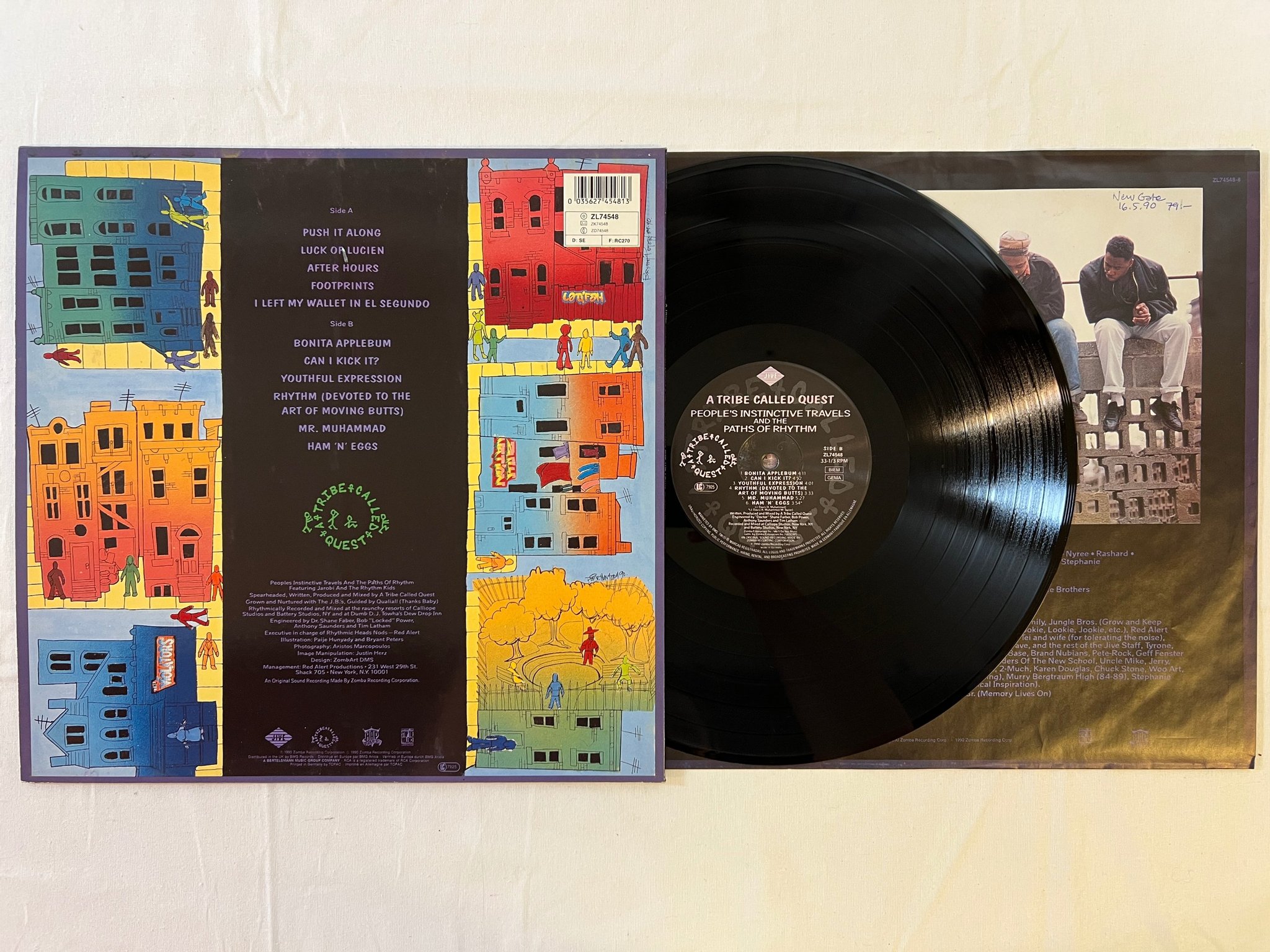 Omslagsbild för skivan A TRIBE CALLED QUEST People's Instinctive Travels... LP -90 Ger JIVE ZL74548