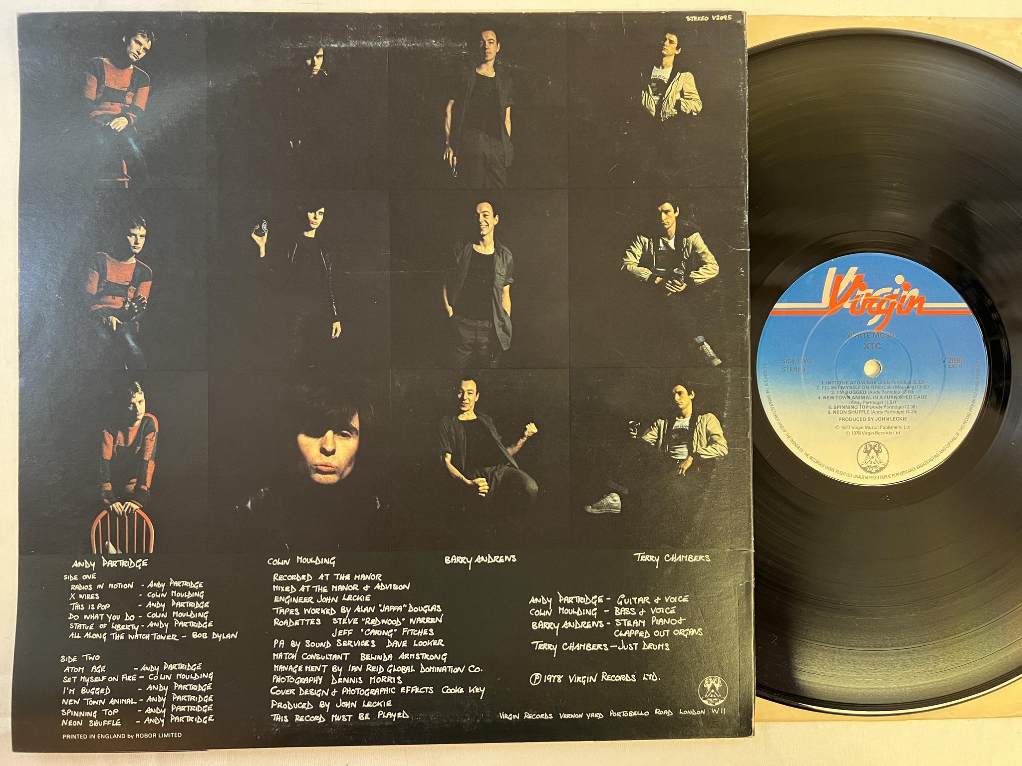 Omslagsbild för skivan XTC white music LP -78 UK VIRGIN V2095