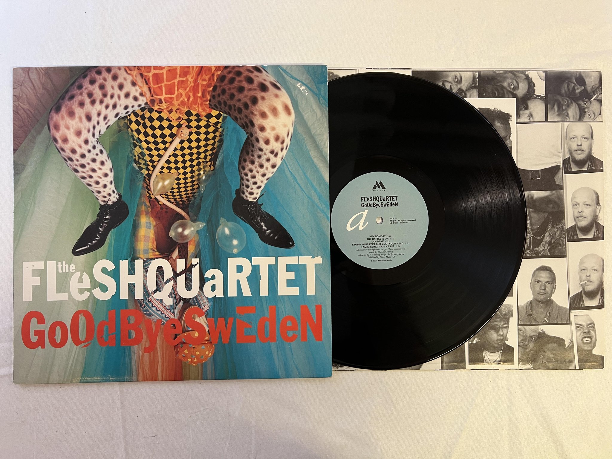 Omslagsbild för skivan FLESHQUARTET goodbye Sweden LP -90 Swe MISTLUR MLR 75