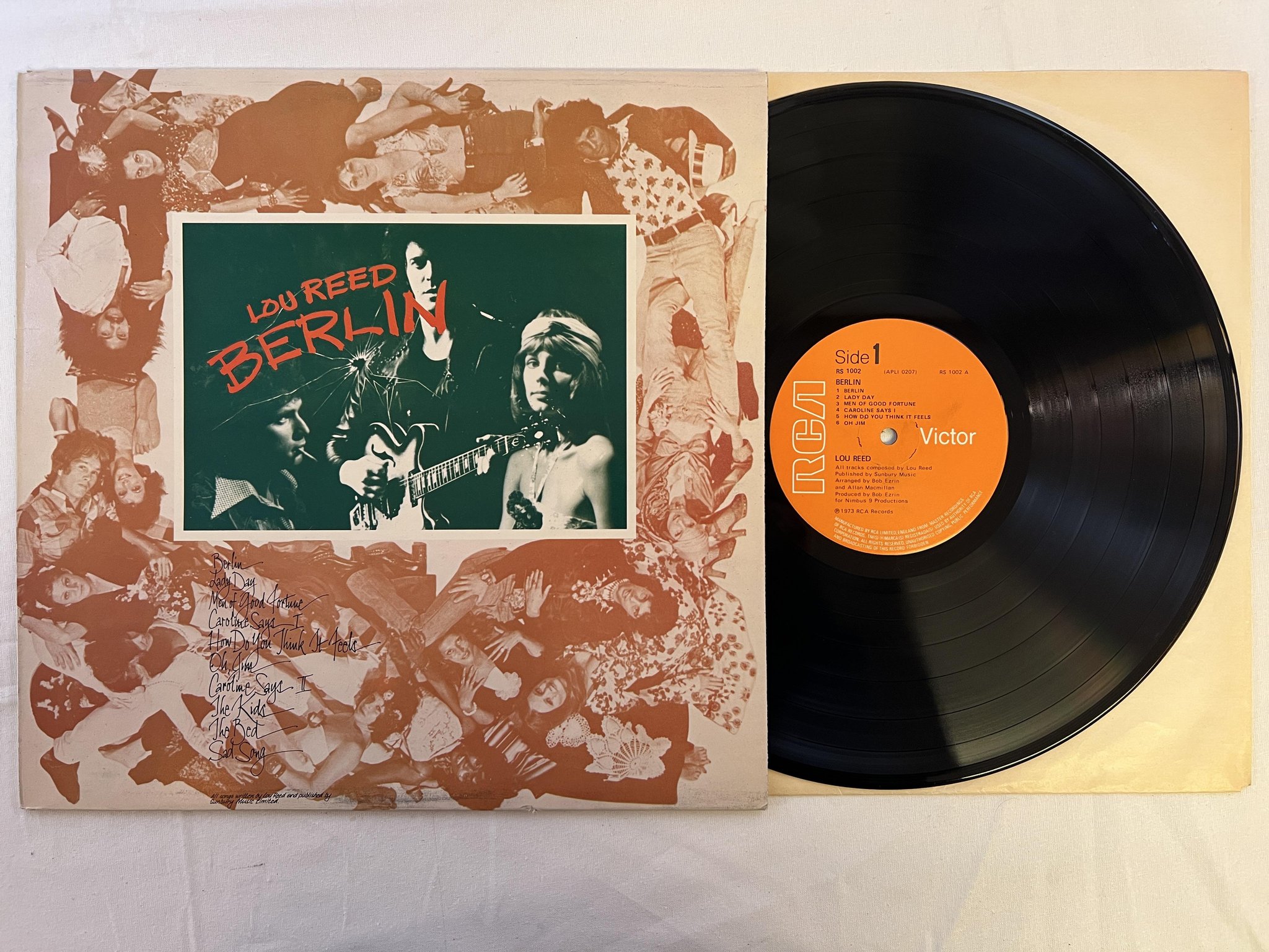 Omslagsbild för skivan LOU REED Berlin LP -73 UK RCA RS 1002