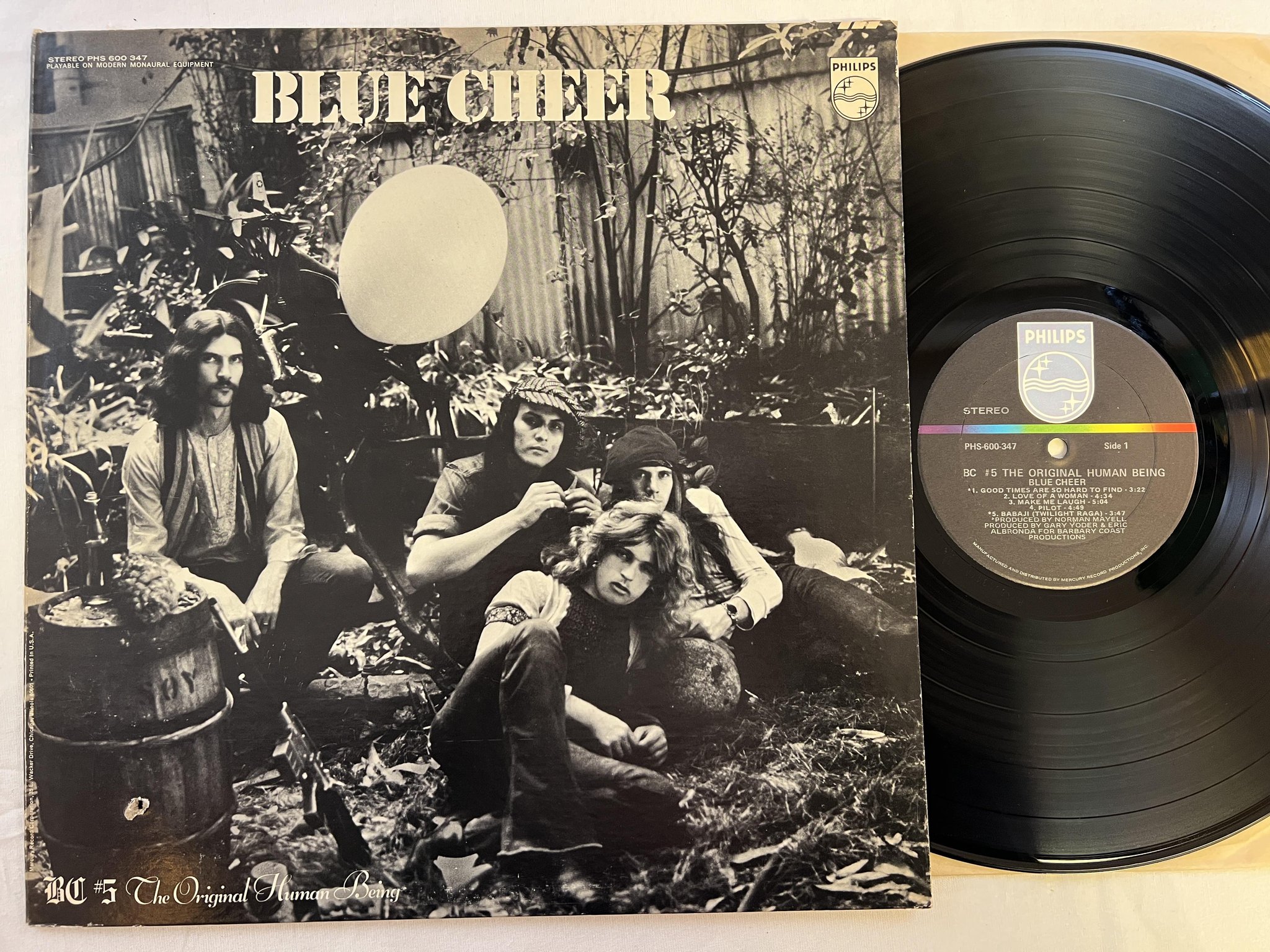 Omslagsbild för skivan BLUE CHEER bc#5 the original human being LP US PHILIPS PHS 600-347