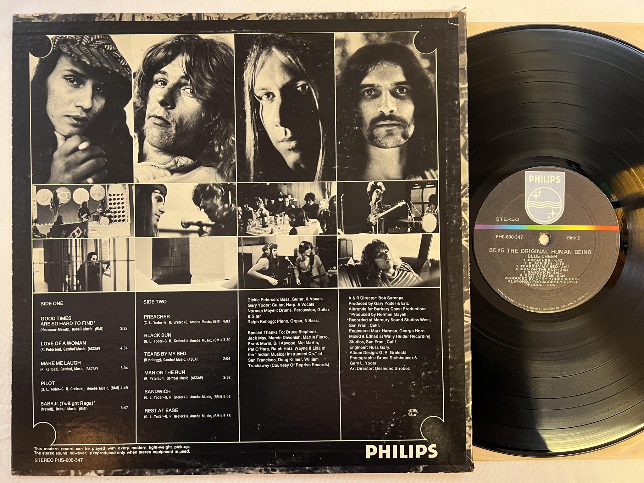 Omslagsbild för skivan BLUE CHEER bc#5 the original human being LP US PHILIPS PHS 600-347