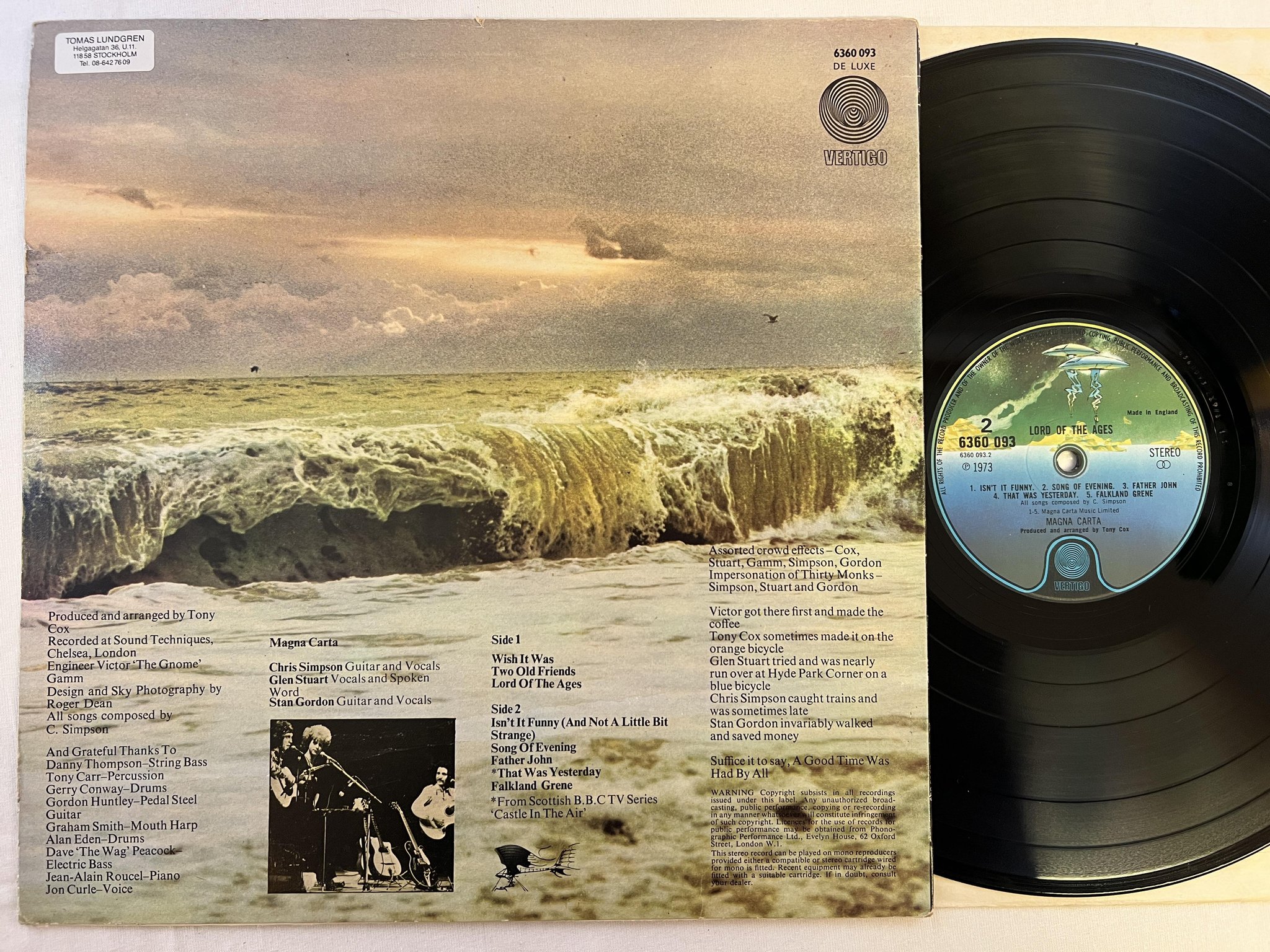 Omslagsbild för skivan MAGNA CARTA Lord Of The Ages LP -73 UK VERTIGO 6360 093