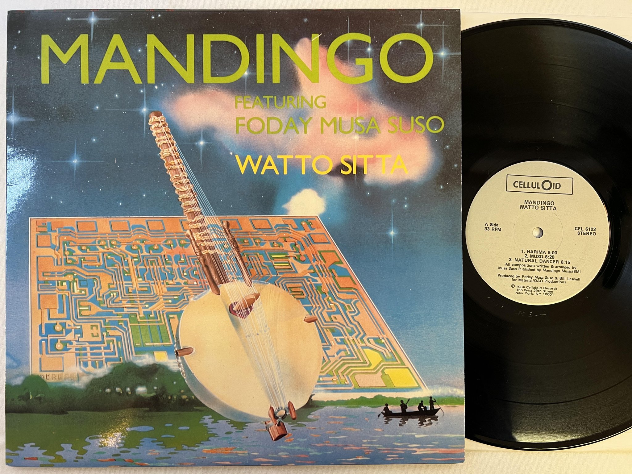 Omslagsbild för skivan MANDINGO watto sitta LP -84 US CELLULOID CEL 6103