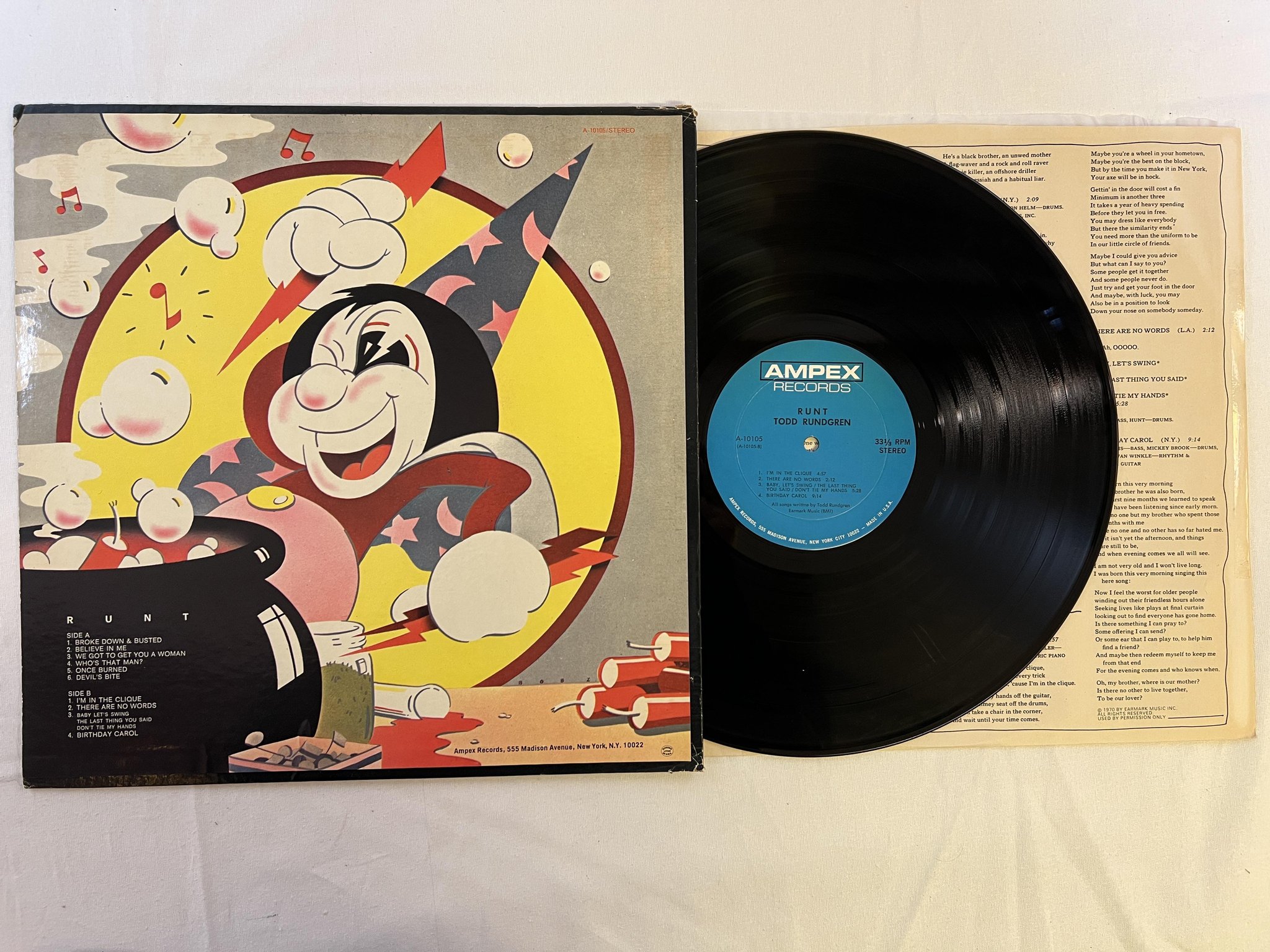 Omslagsbild för skivan TODD RUNDGREN runt LP -70 US AMPEX A-10105