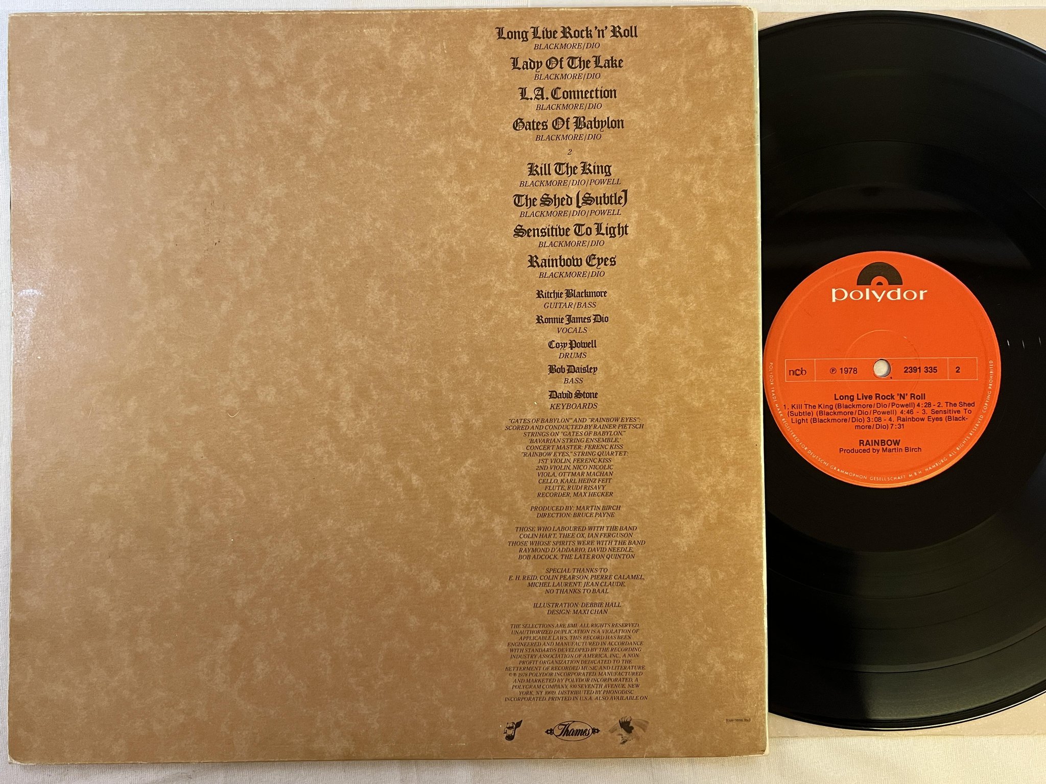 Omslagsbild för skivan RAINBOW long live rock n roll LP -78 ncb POLYDOR 2391 335