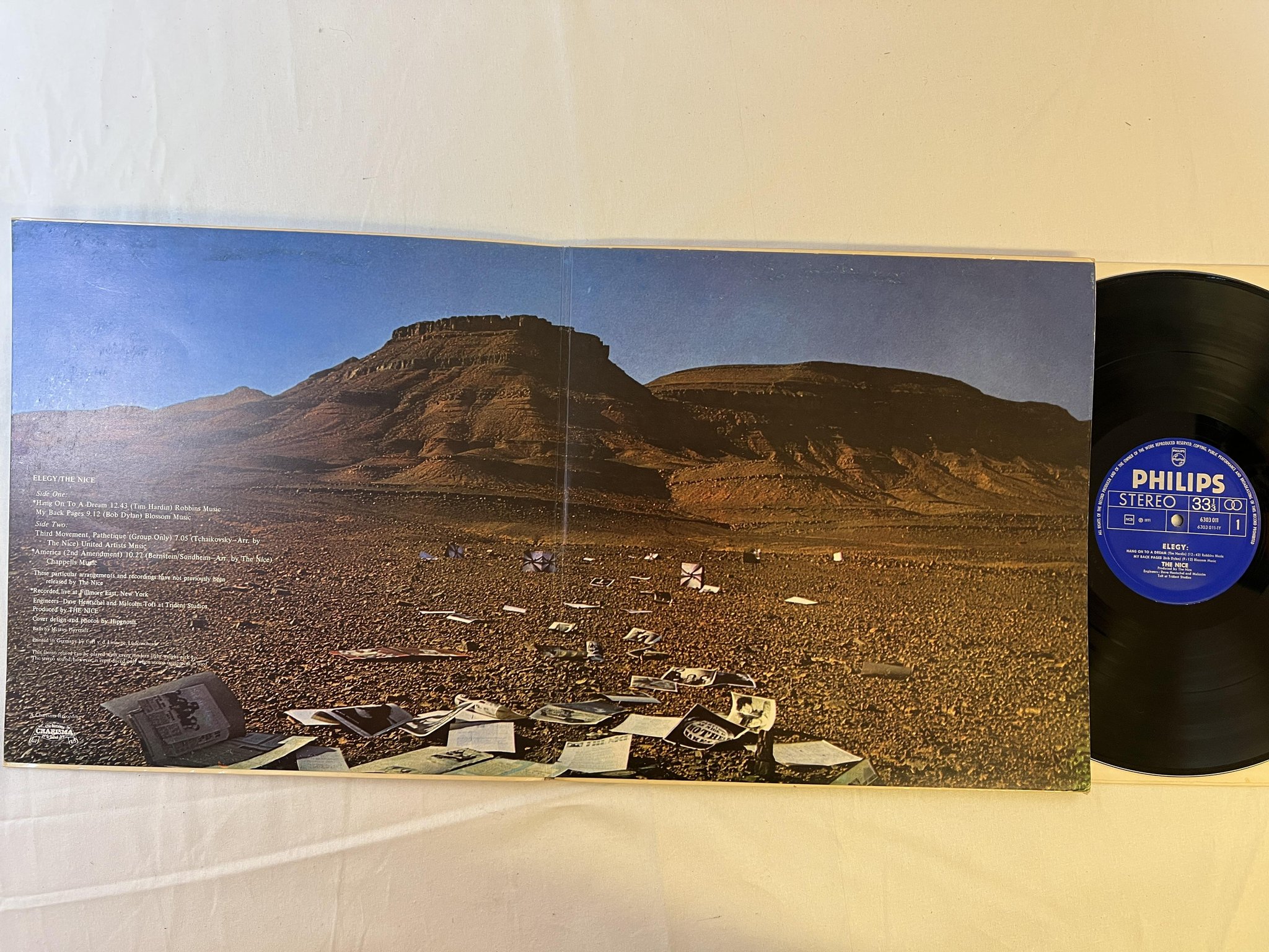 Omslagsbild för skivan THE NICE elegy LP -71 ncb PHILIPS 6303011