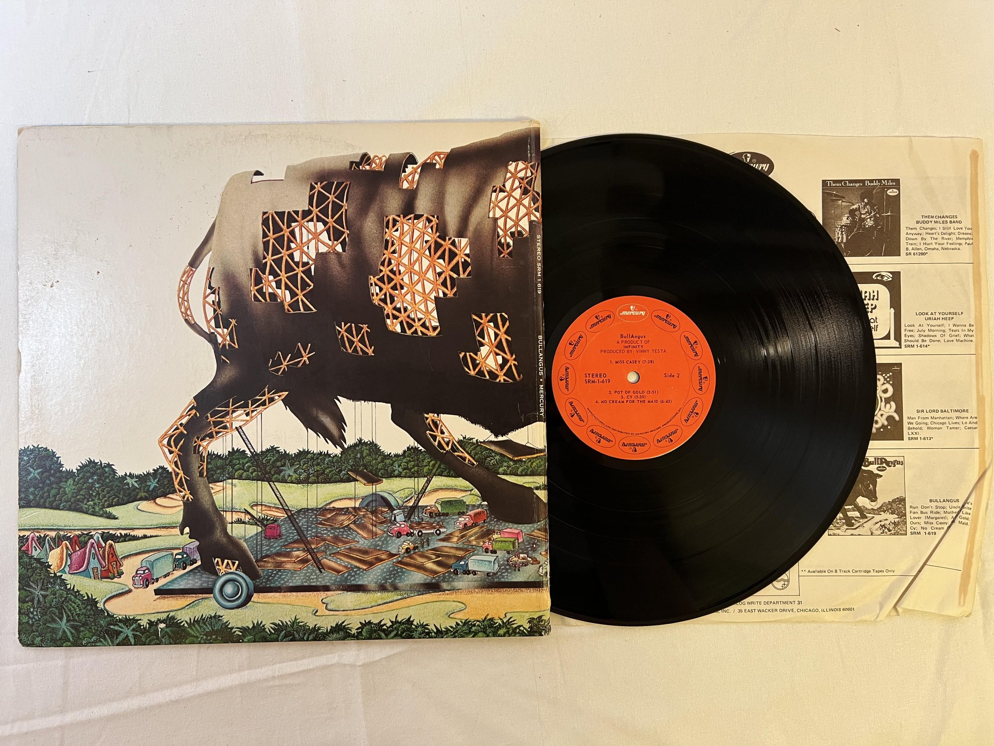 Omslagsbild för skivan BULLANGUS s/t LP -71 US MERCURY SRM-1-619