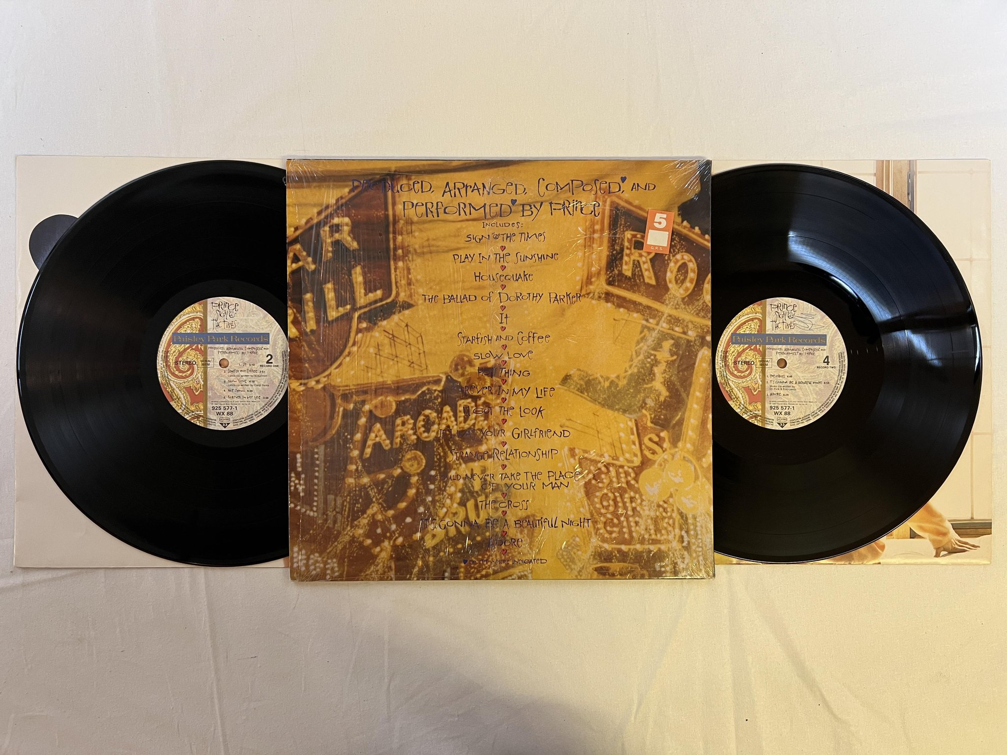 Omslagsbild för skivan PRINCE sign o the times 2xLP -87 Ger PAISLEY PARK 925 577-1