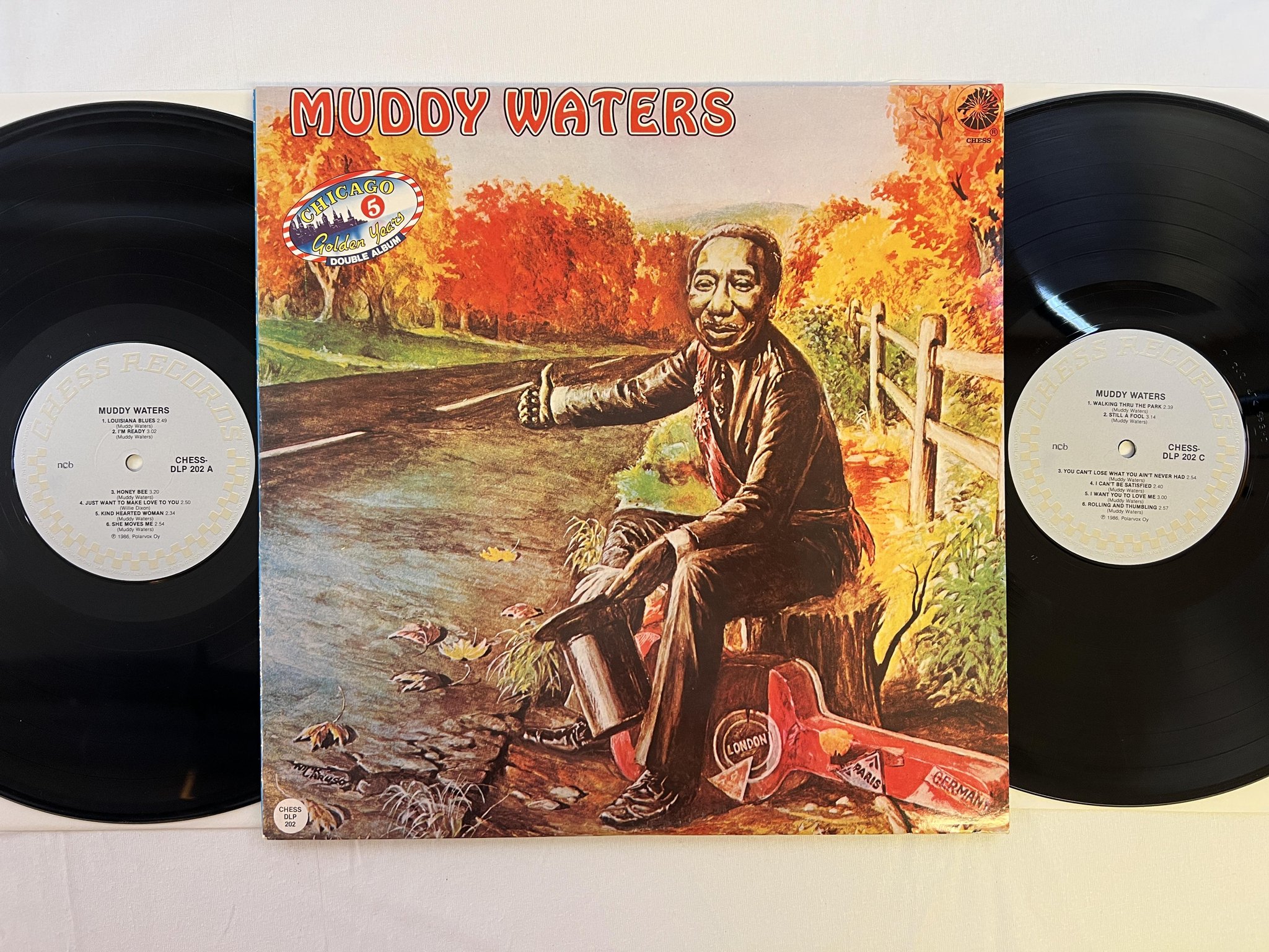 Omslagsbild för skivan MUDDY WATERS 2xLP -86 ncb CHESS DLP 202 blues