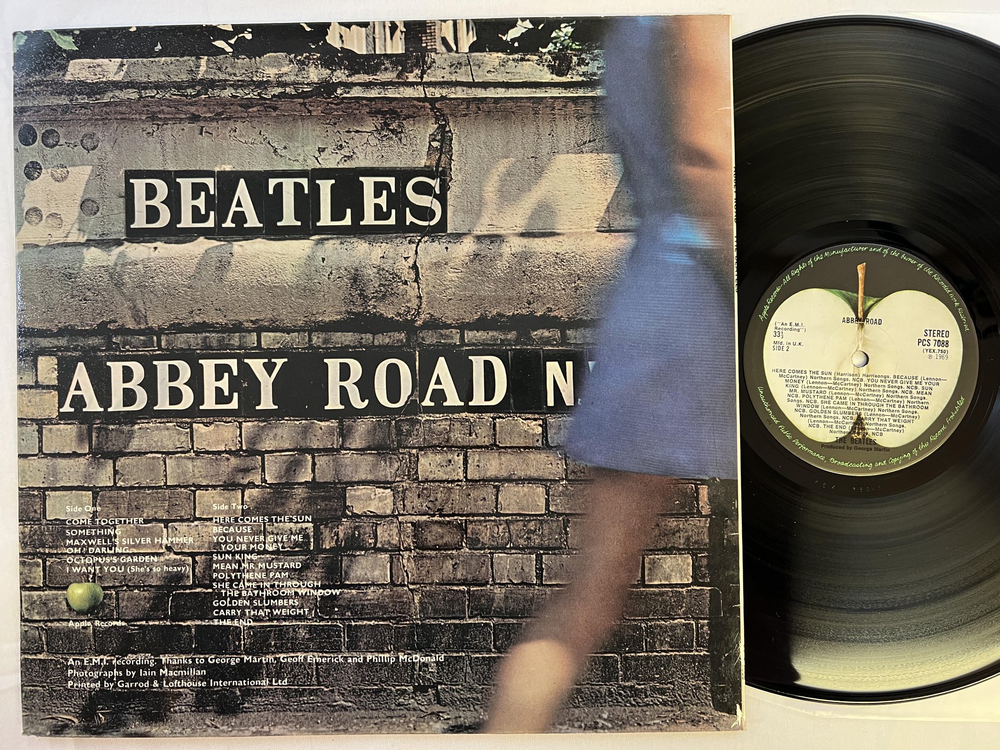 Omslagsbild för skivan THE BEATLES abbey road LP -69 UK APPLE PCS 7088