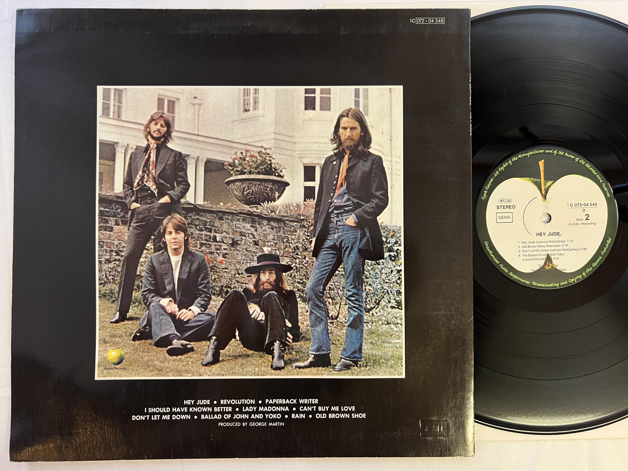 Omslagsbild för skivan THE BEATLES hey jude LP re Ger APPLE 1C 072-04348