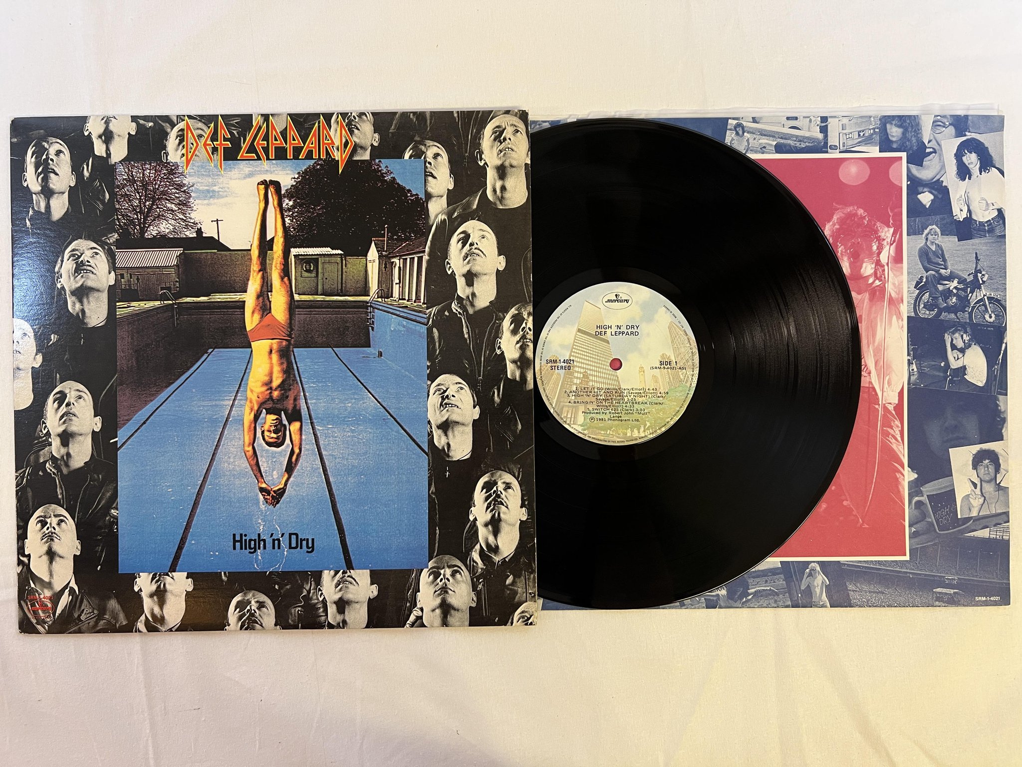 Omslagsbild för skivan DEF LEPPARD high 'n dry LP -81 Can MERCURY SRM-1-4021