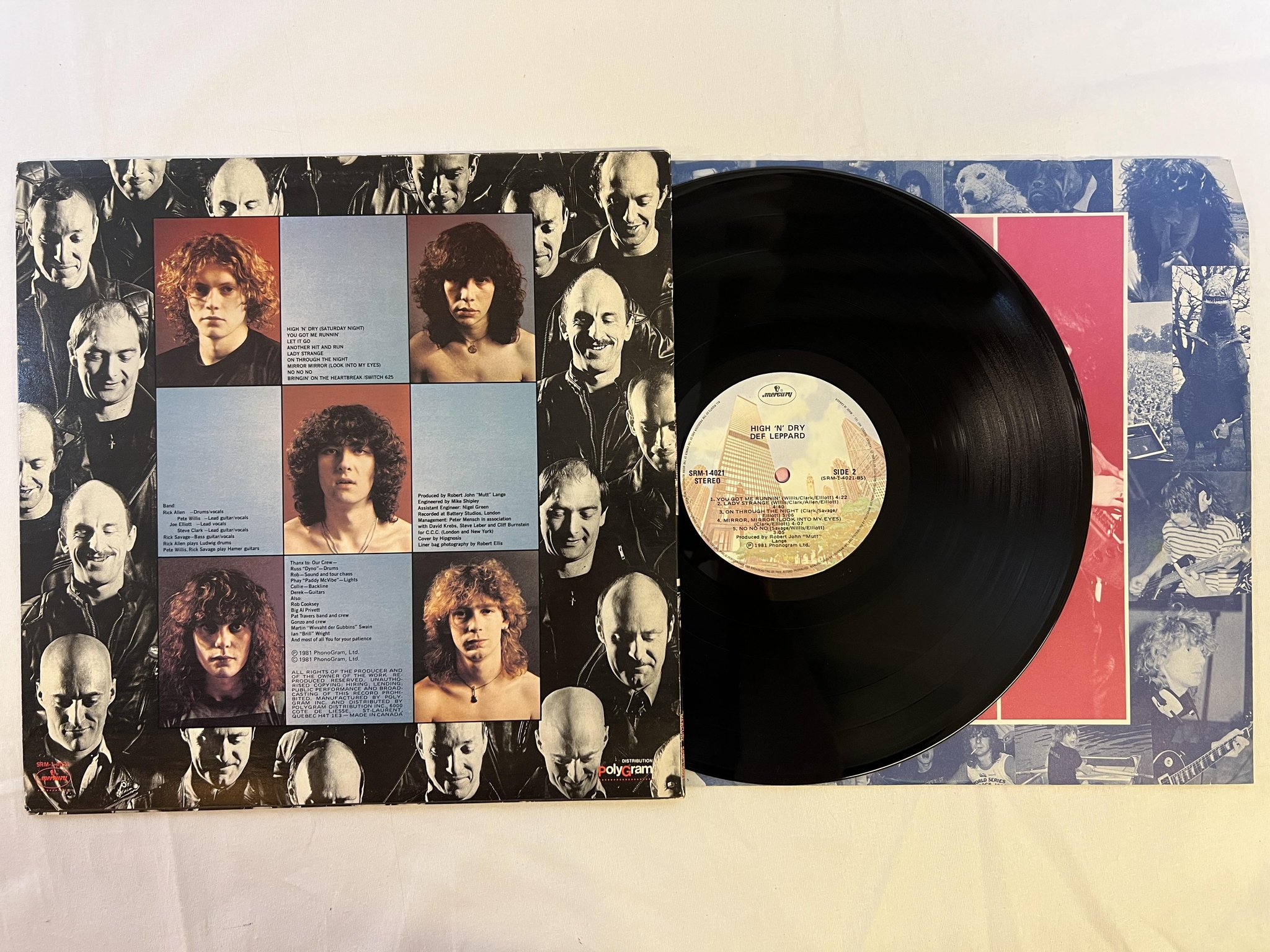 Omslagsbild för skivan DEF LEPPARD high 'n dry LP -81 Can MERCURY SRM-1-4021