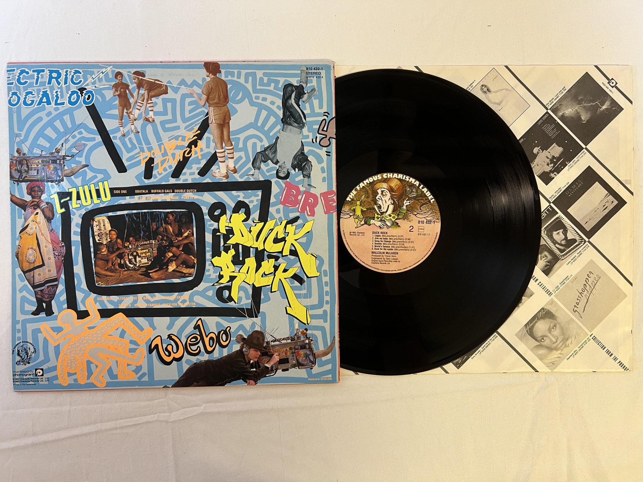 Omslagsbild för skivan MALCOLM McLAREN duck rock LP -83 Hol CHARISMA 810 432-1