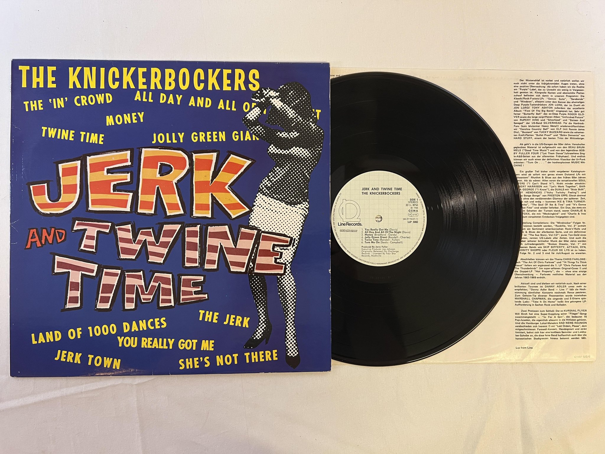 Omslagsbild för skivan THE KNICKERBOCKERS Jerk And Twine Time LP -81 Ger LLP 5082 AS 