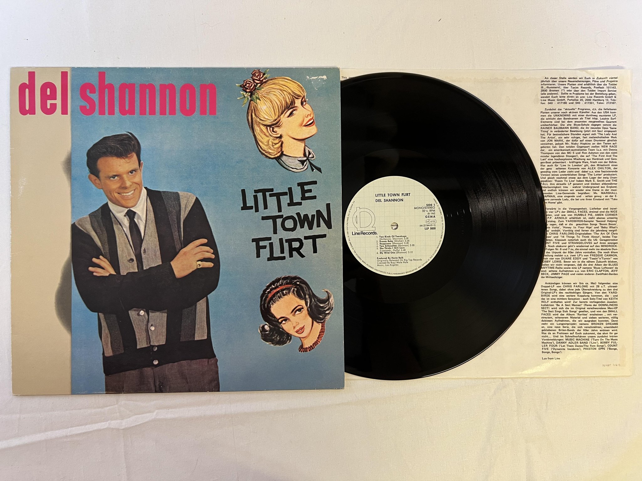 Omslagsbild för skivan DEL SHANNON Little Town Flirt  LP -81 Ger LLP 5050