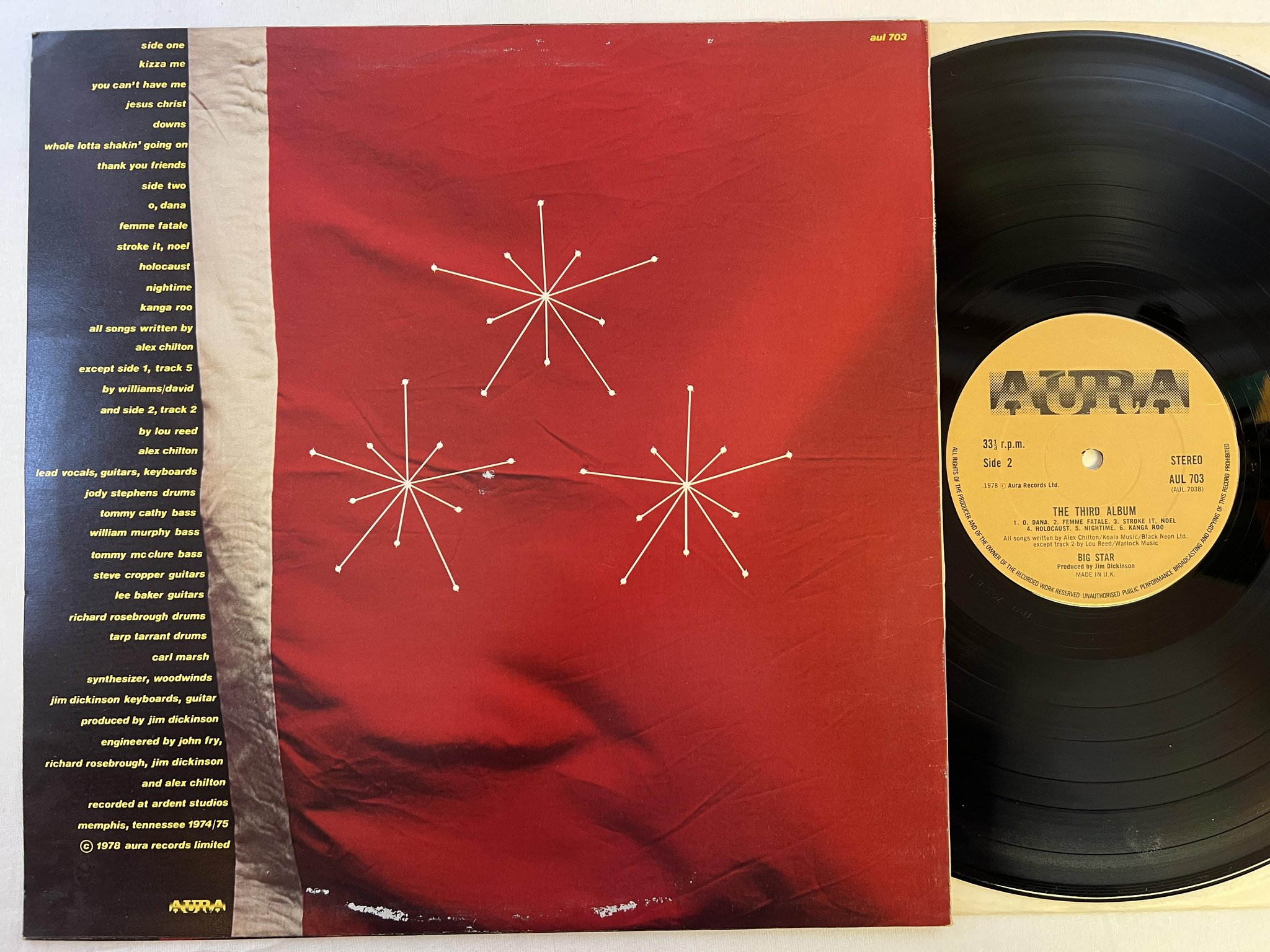 Omslagsbild för skivan BIG STAR the third album LP -78 UK AURA AUL 703 ** RARE **