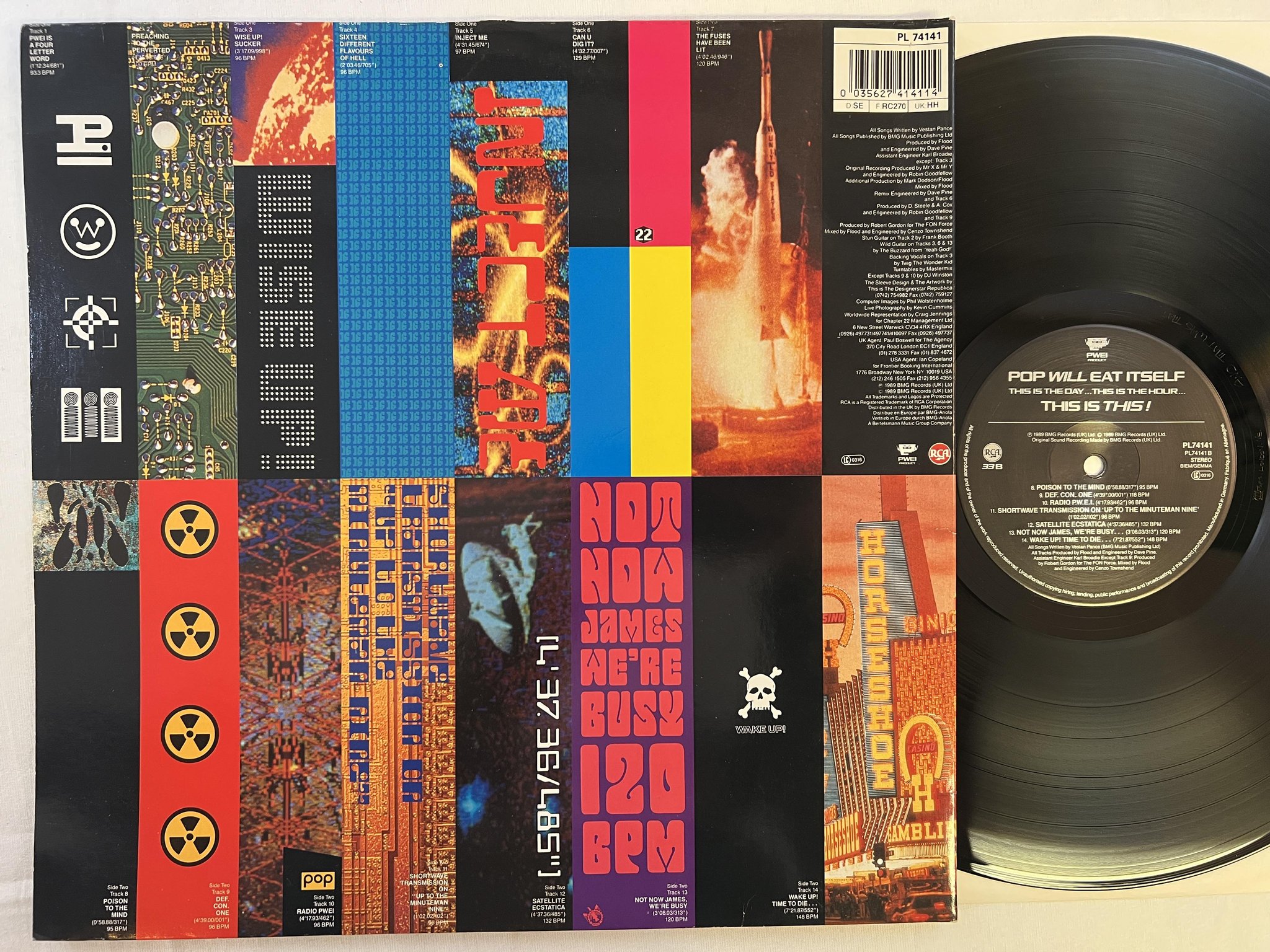 Omslagsbild för skivan POP WILL EAT ITSELF this is the day... LP -89 RCA PL 74141 electronic / hiphop