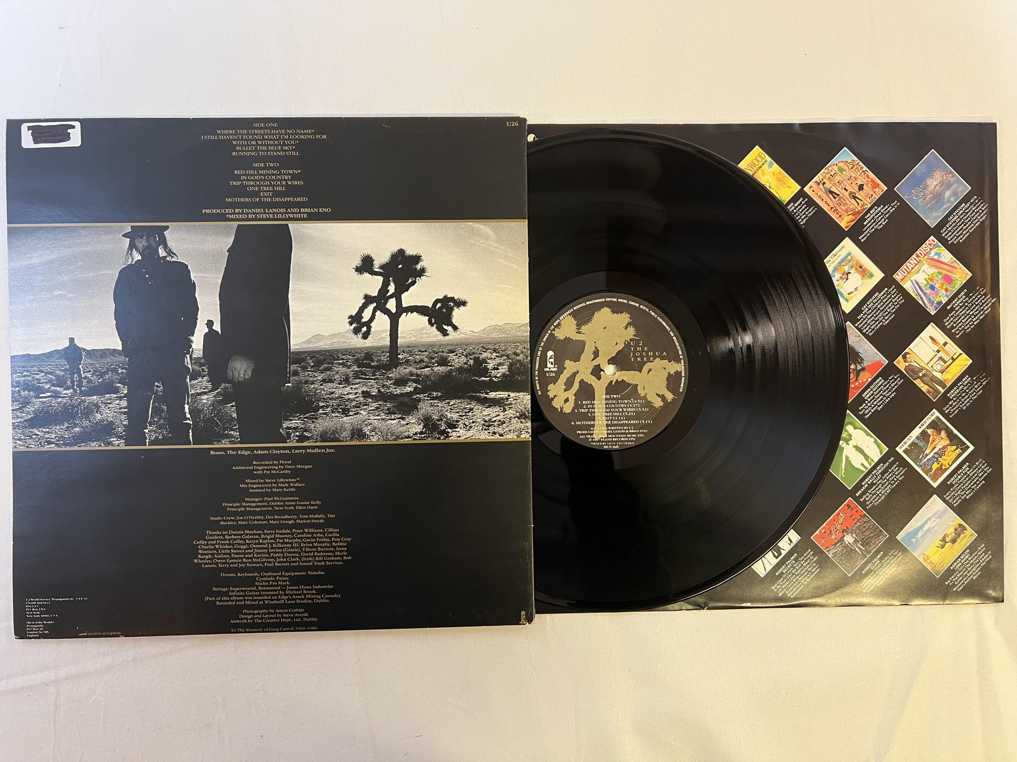Omslagsbild för skivan U2 the Joshua tree LP -87 ncb ISLAND U26