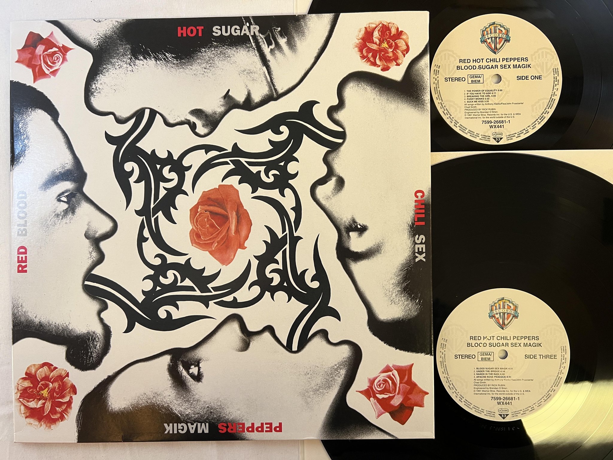 Omslagsbild för skivan RED HOT CHILI PEPPERS Blood Sugar Sex Magik 2xLP Eu WARNER BROS 7599-26681-1