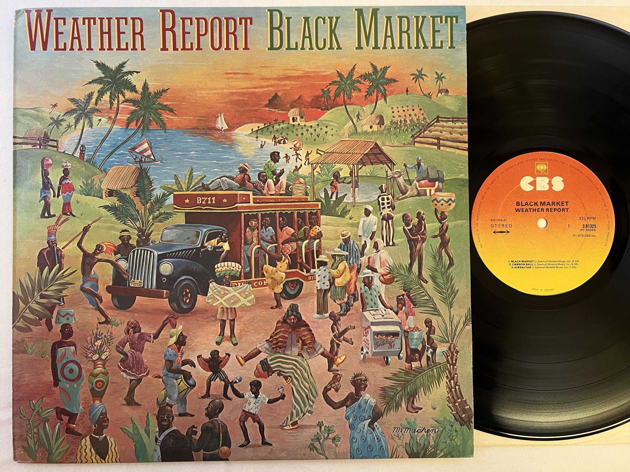 Omslagsbild för skivan THE WEATHER REPORT black market LP -76 UK CBS S81325