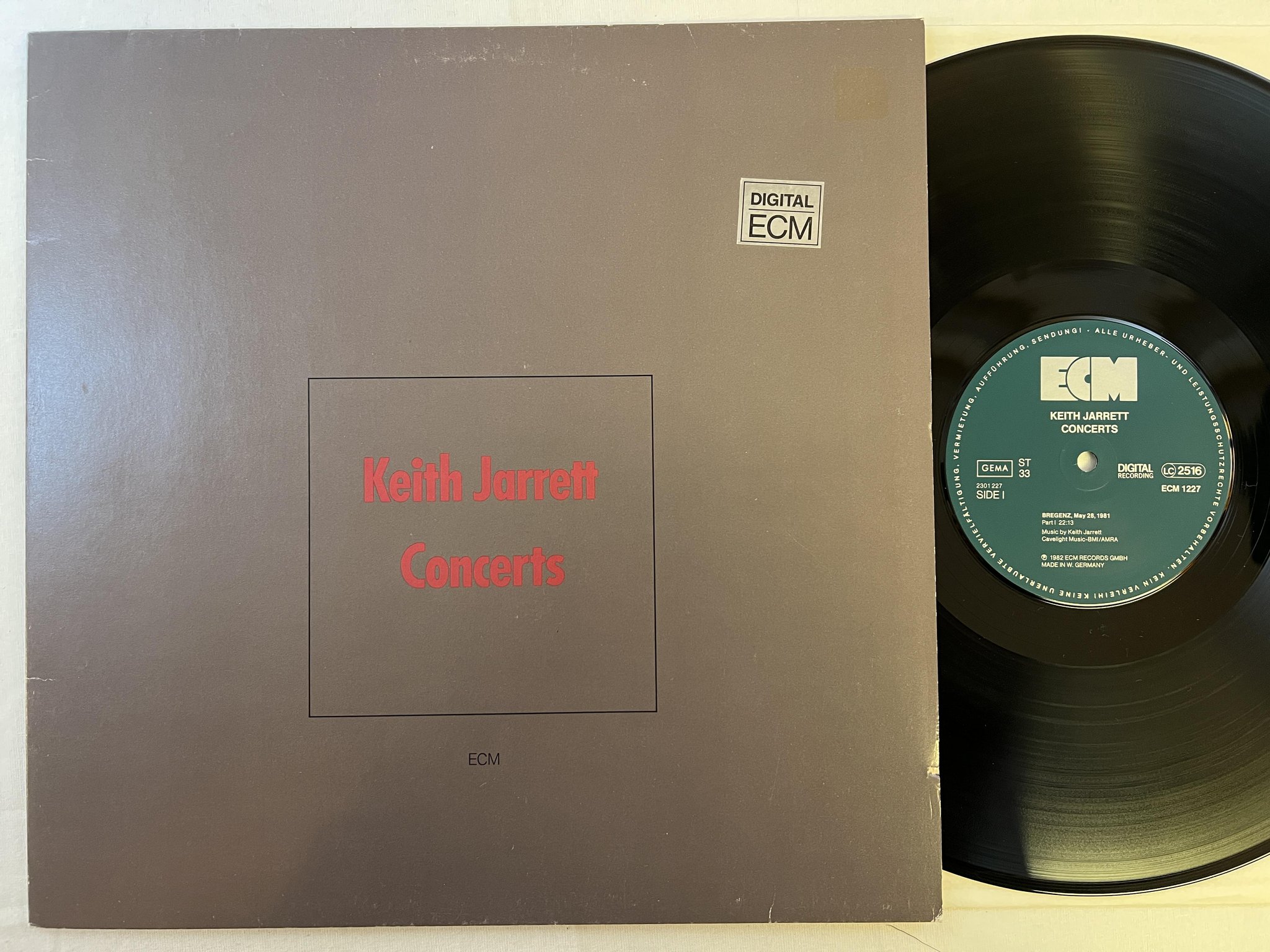 Omslagsbild för skivan KEITH JARRETT concerts LP -82 Ger ECM 1227
