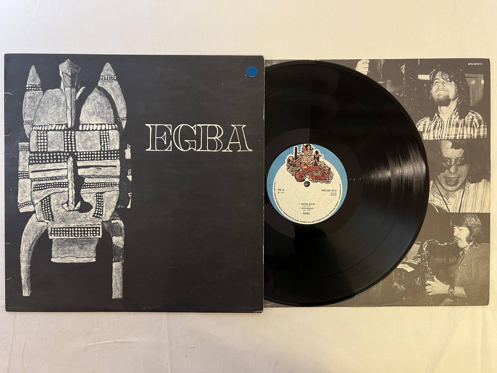 Omslagsbild för skivan EGBA s/t LP -74 GRAMMOFON VERKET EFG-501 5113 ** YEAH **