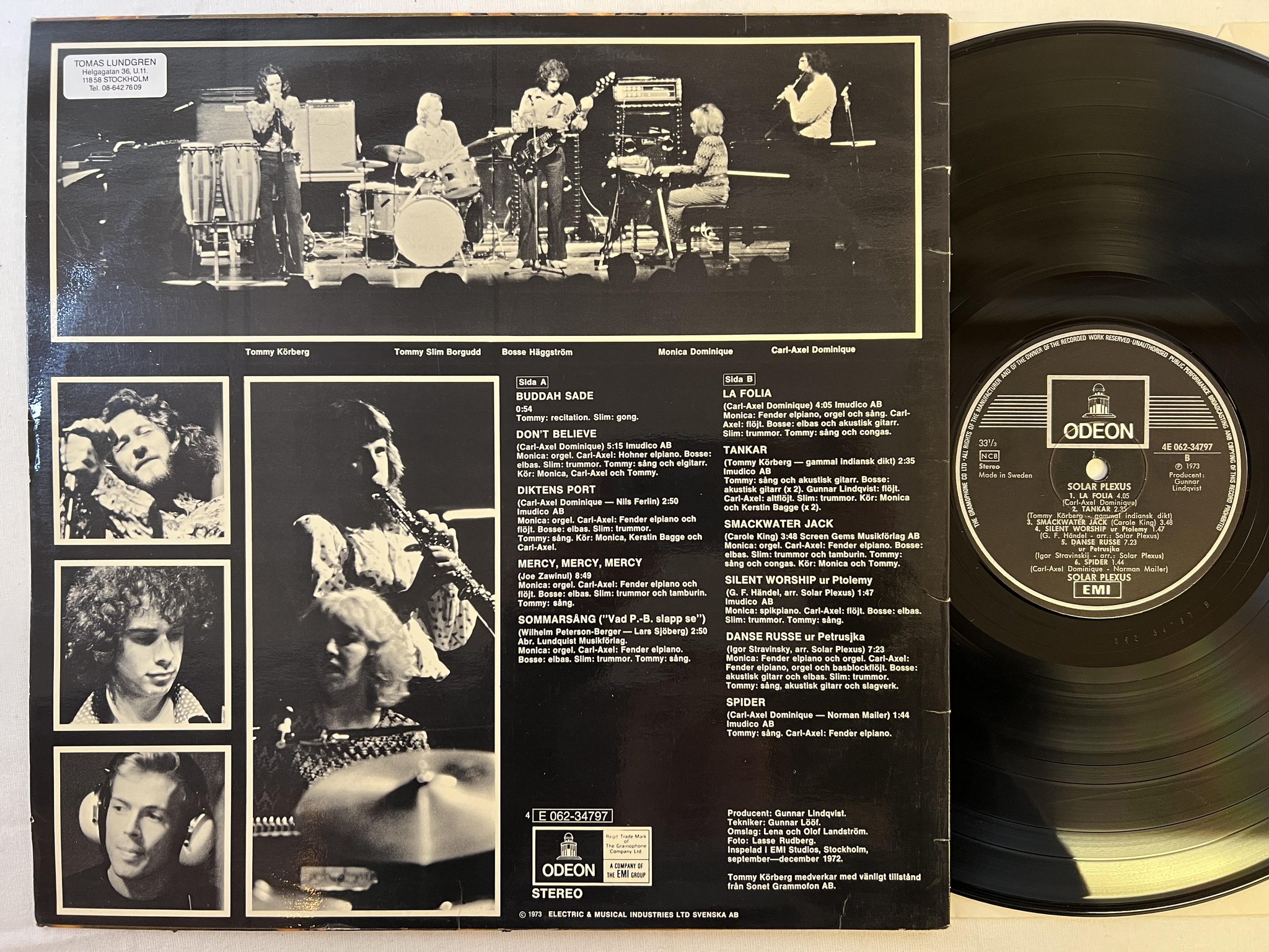 Omslagsbild för skivan SOLAR PLEXUS 2 LP -73 Swe ODEON 4E 062-34797